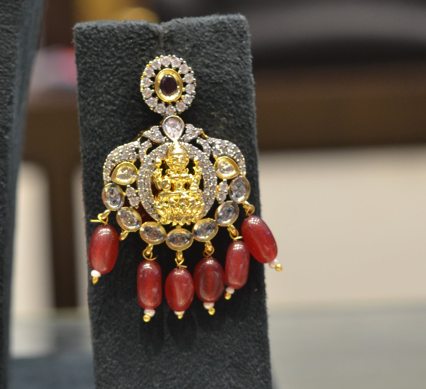 Victorian laxmi peacock necklace