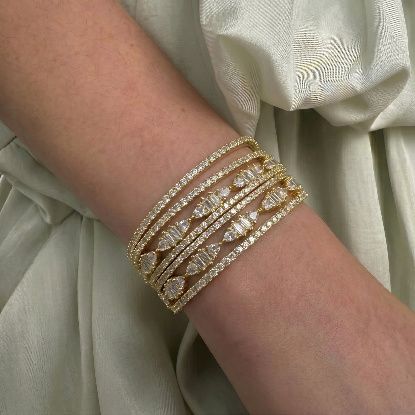 Gold Polish 4-Piece Bangle Set SP-18362