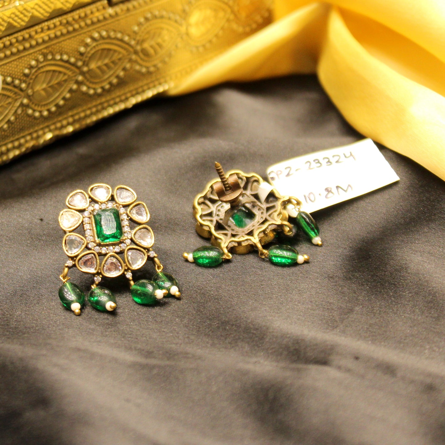 23324 Victorian mozanite screwback studs