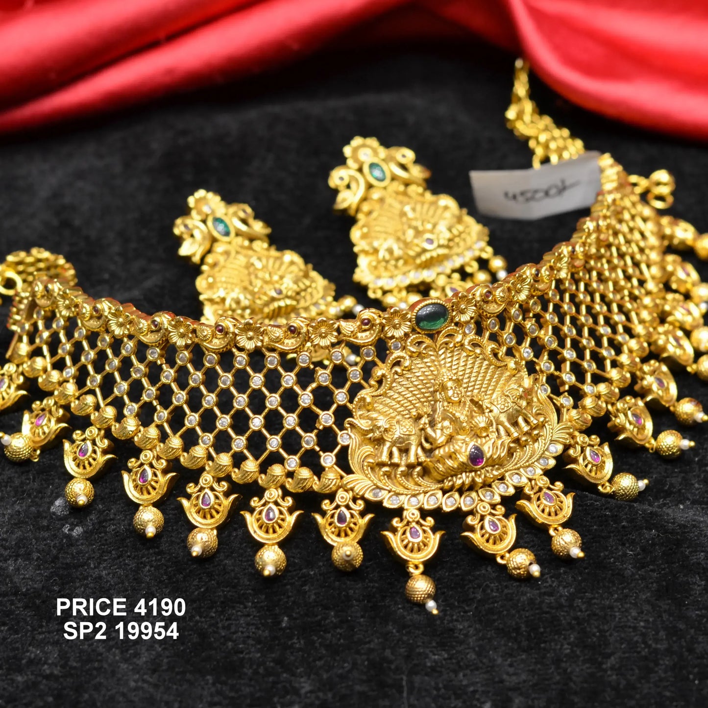 19954 Nakshi Elephant laxmi choker