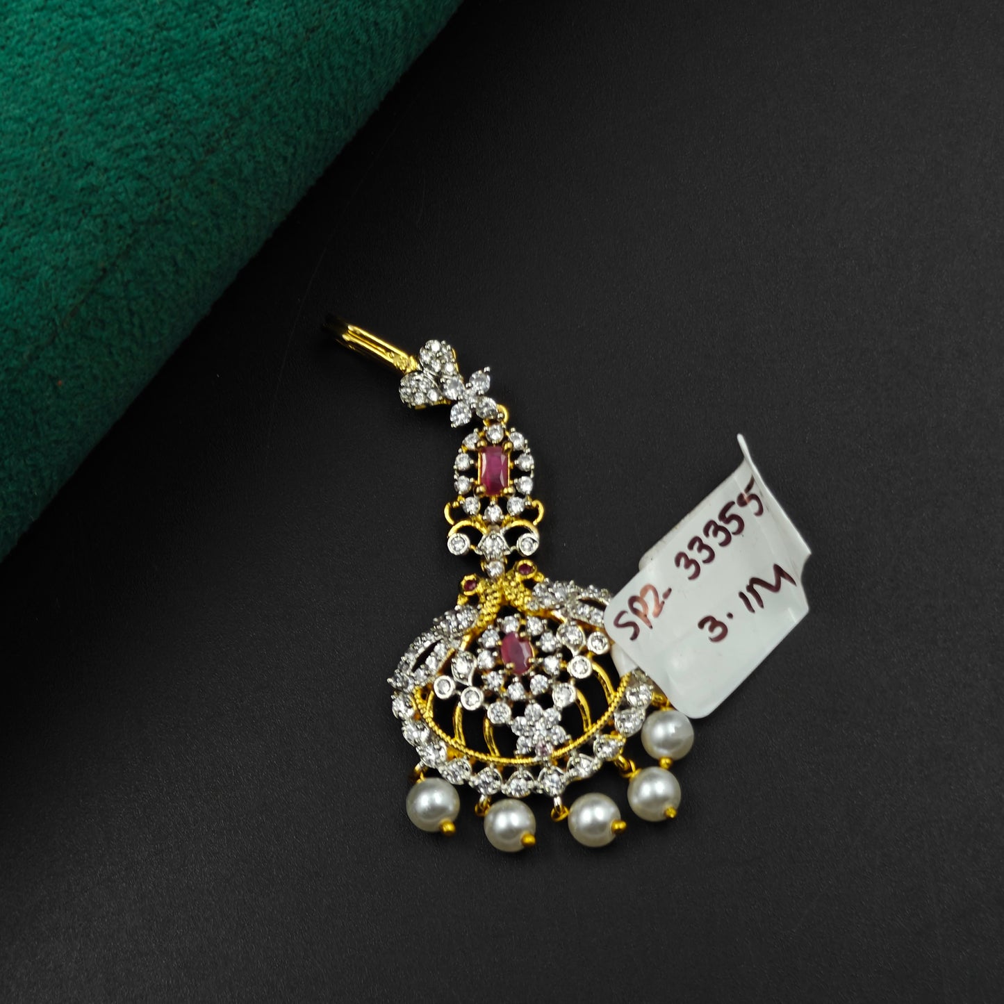 33355 GJ Tikka Double Peacock Red