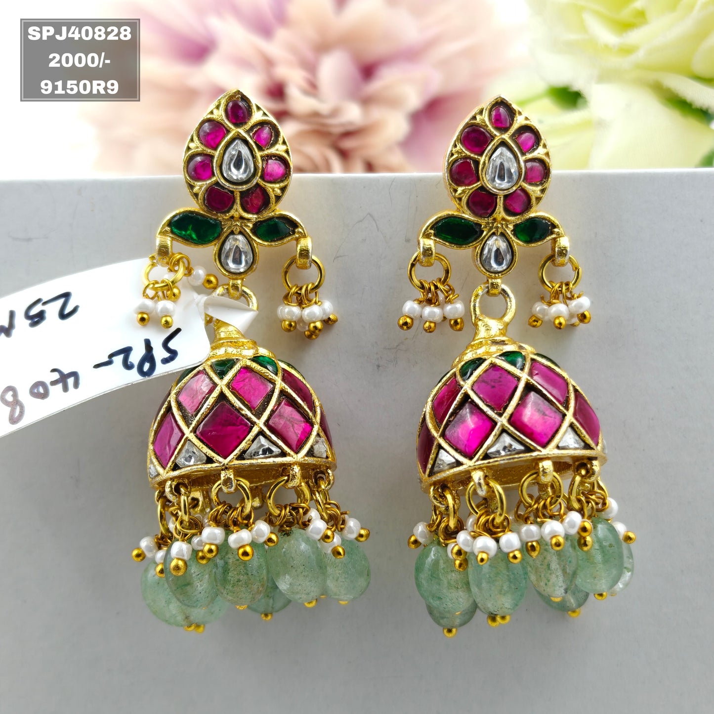 40828 Jadau Multi Jhumki