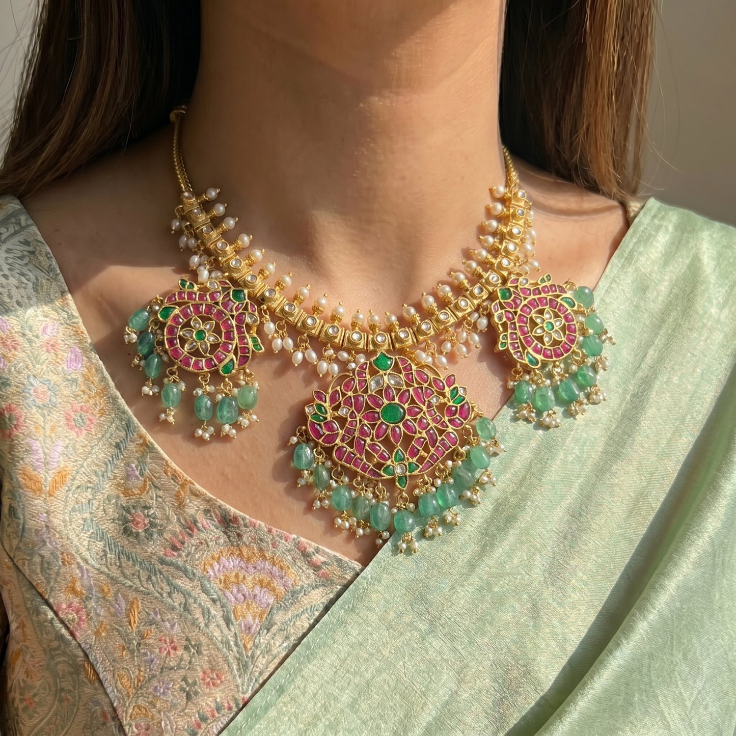 41899 Jadau hasli necklace