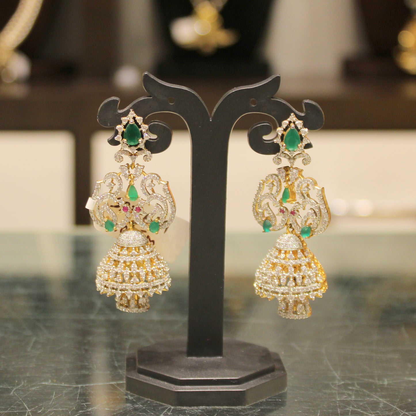 Simple diamond look jhumki 590