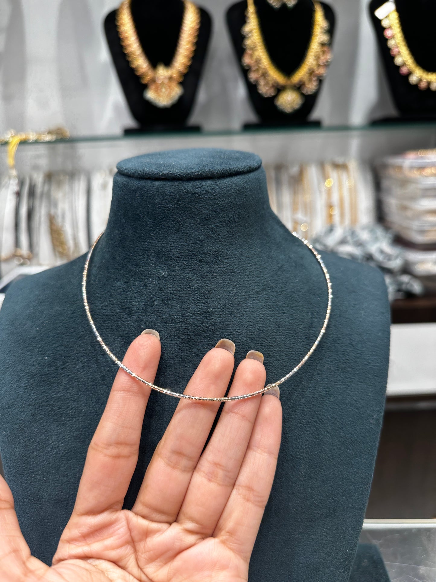 39426 2 tone silver and rose gold chain