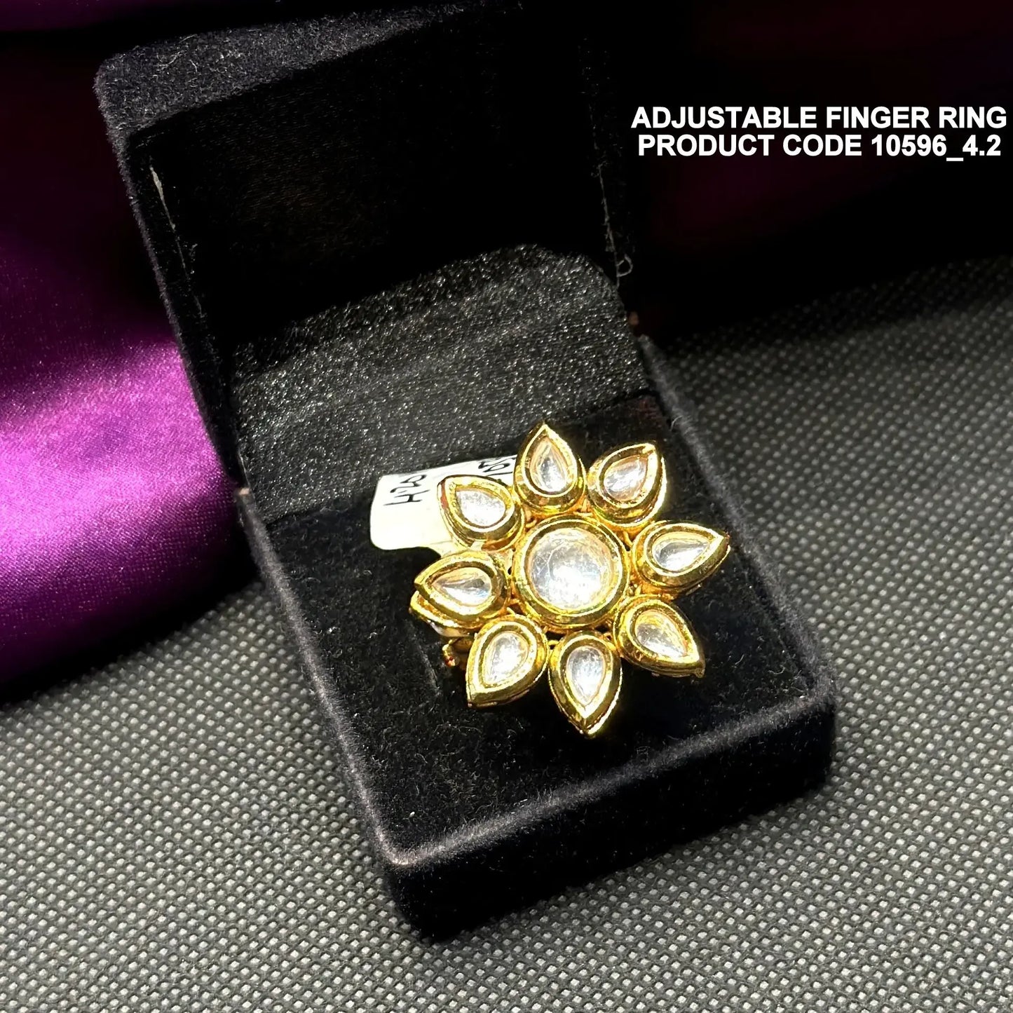 10596 Kundan Finger ring