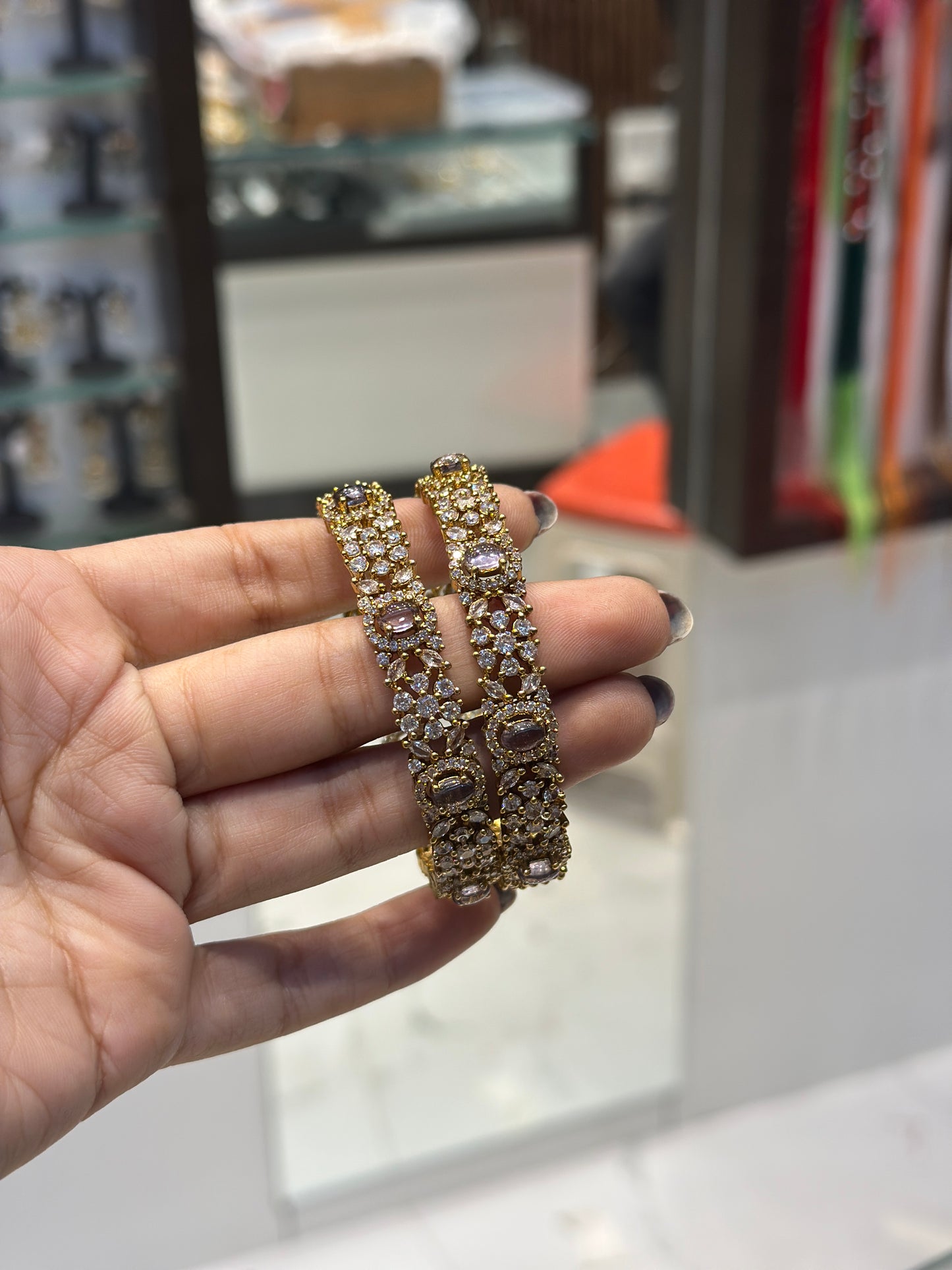 Victorian bangles purple color