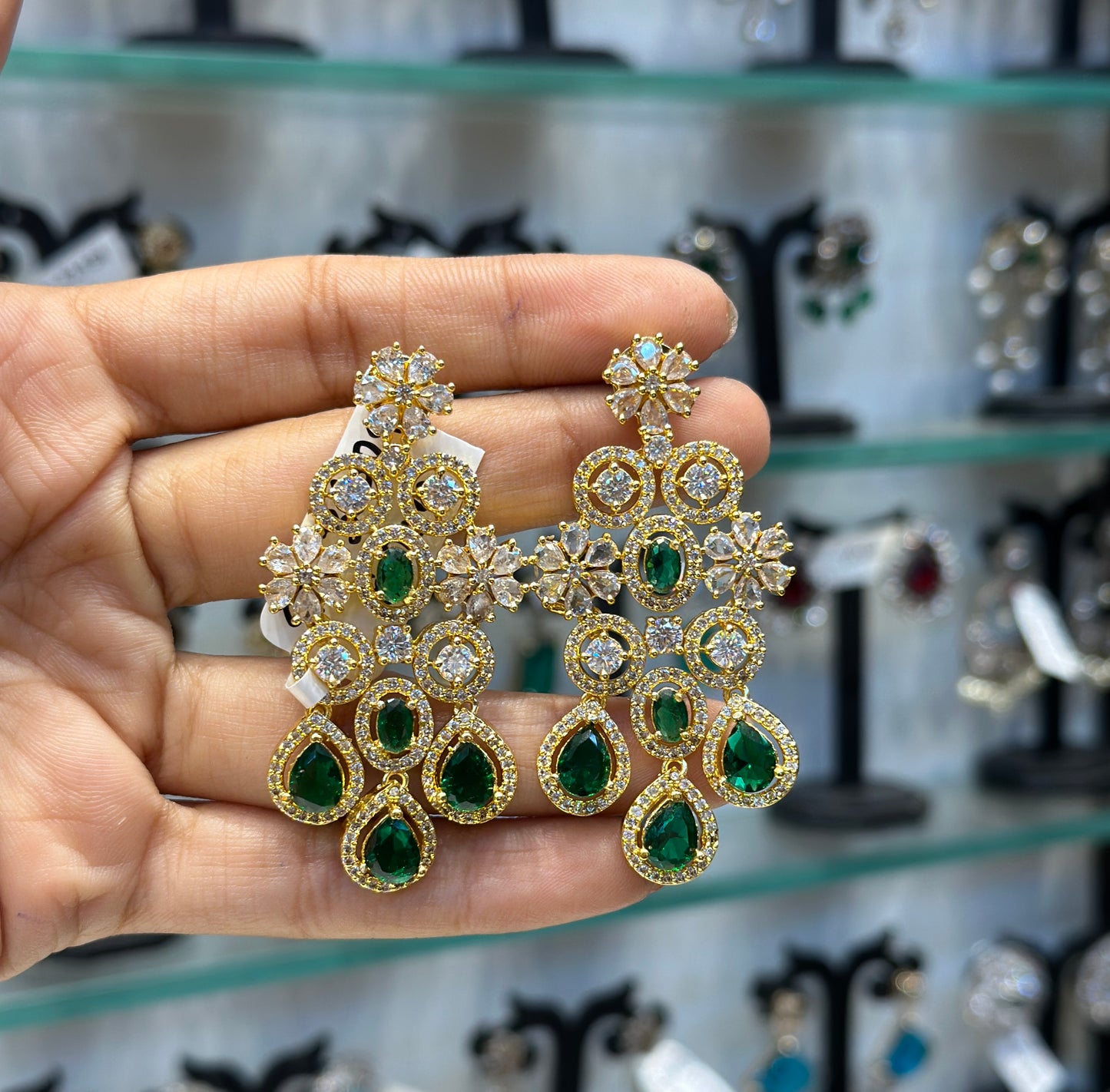 Gold polish earrings