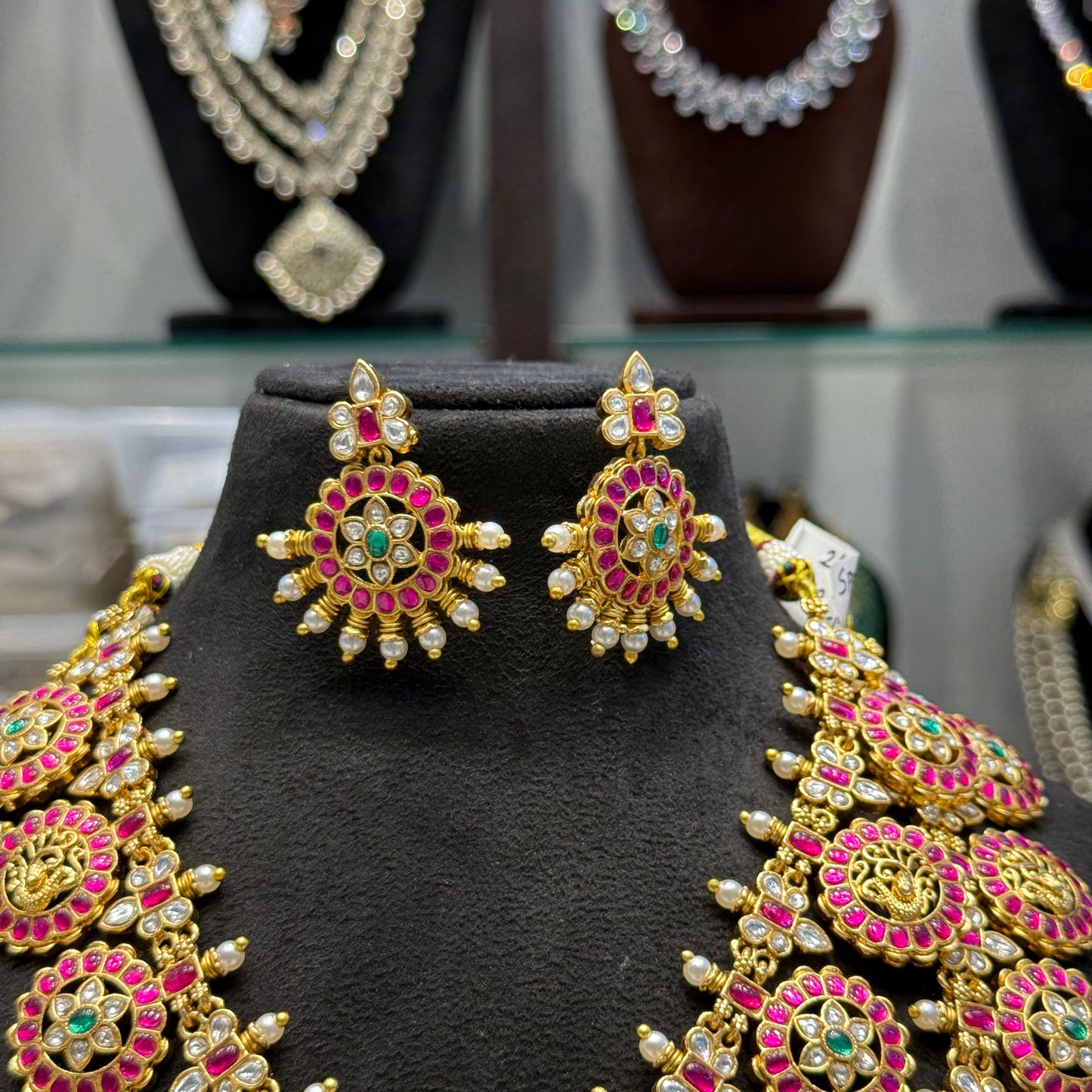 41115/41116 Jadau Kundan Bottumala with hand stone setting and gold like finishing