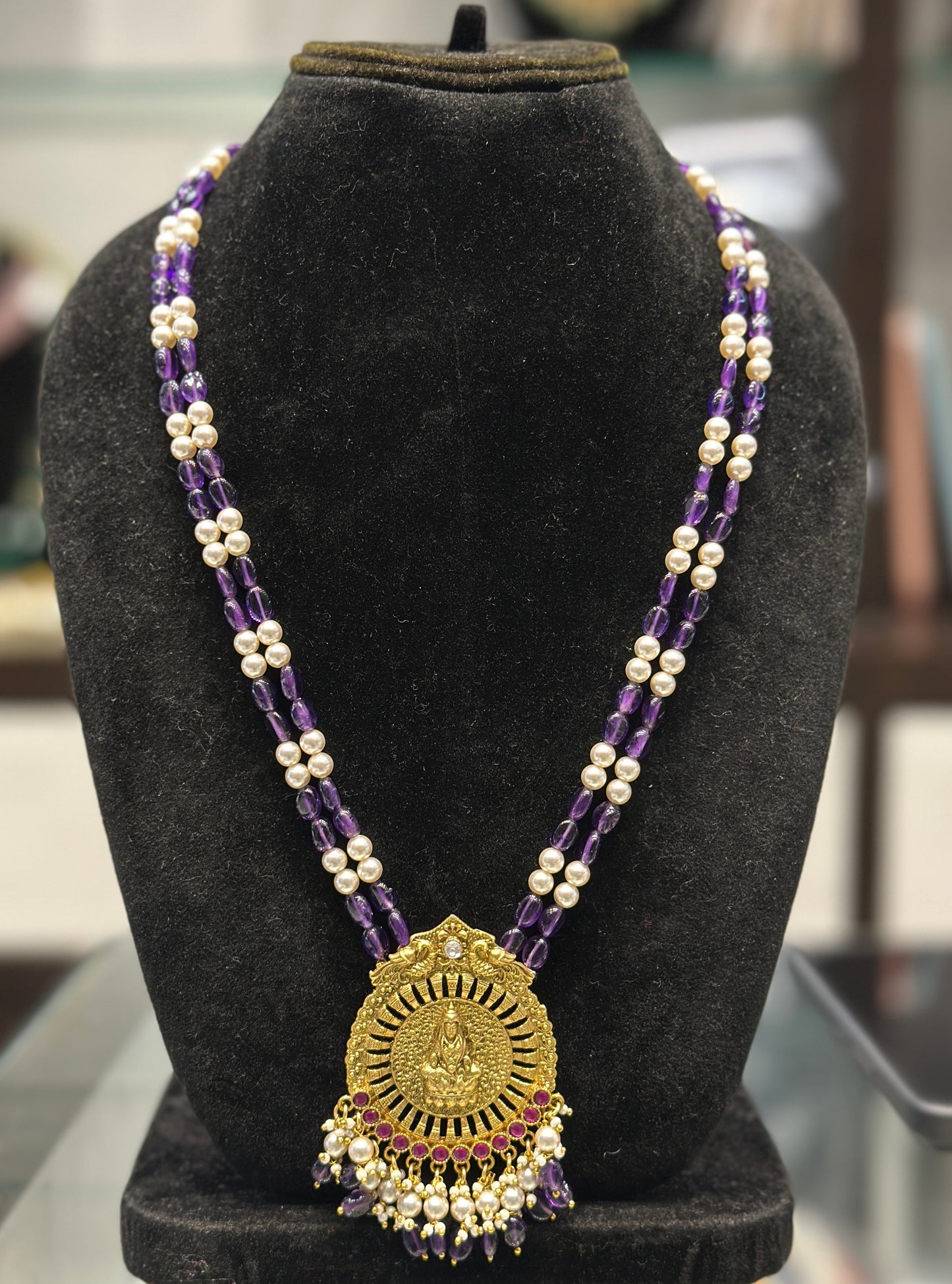 Jadau beads mala