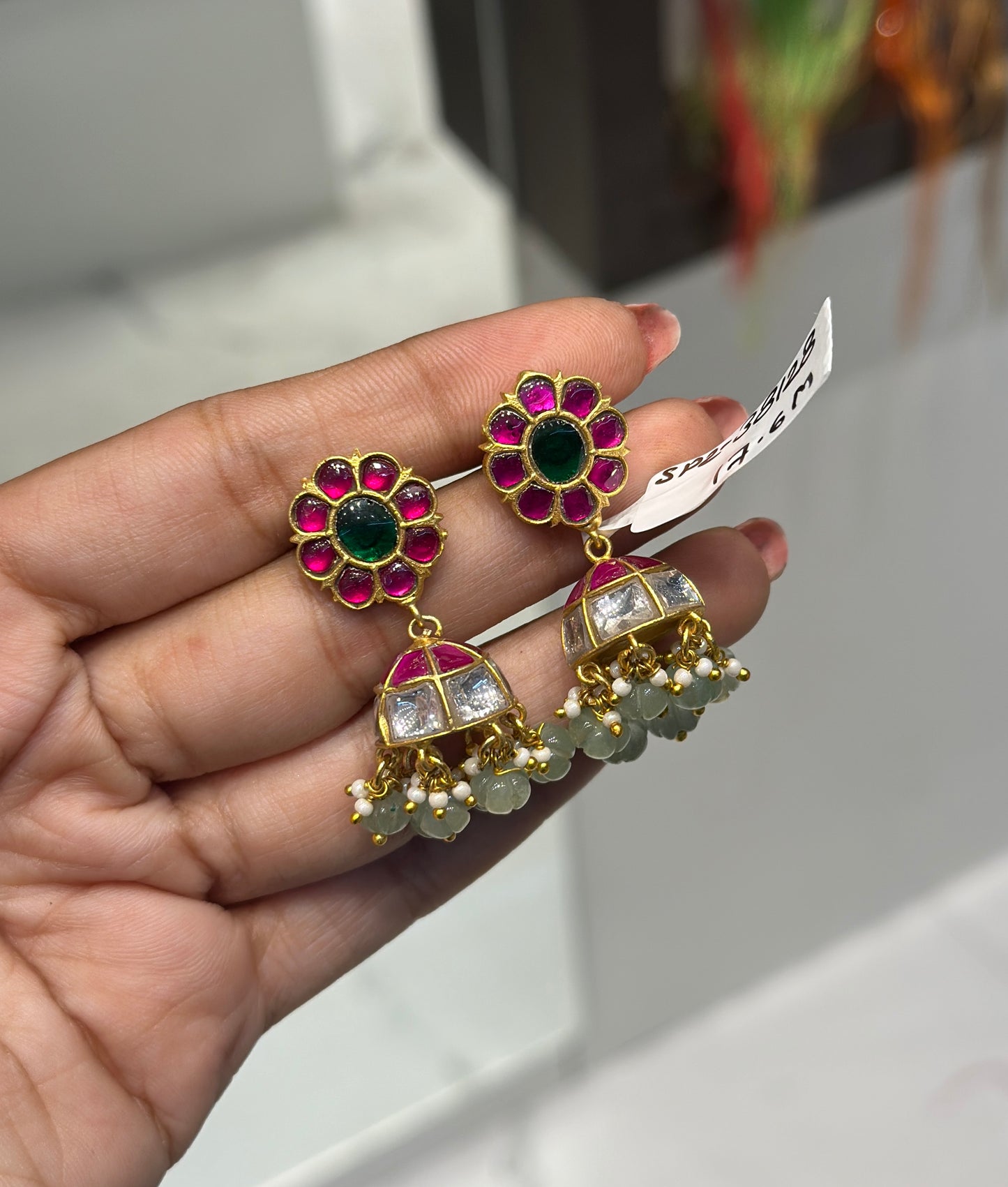 38128 Jadau jhumki