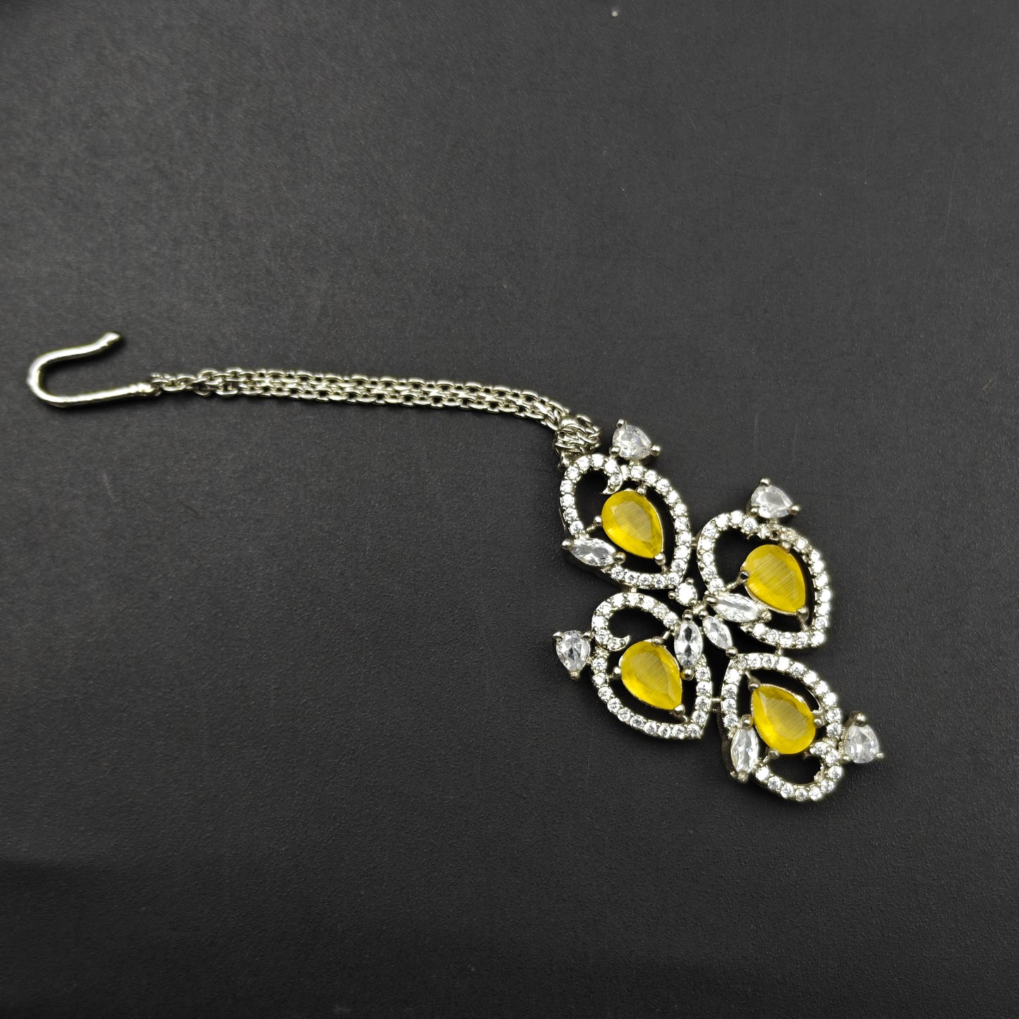 16301 Platinum 1 Line Oval Light Yellow