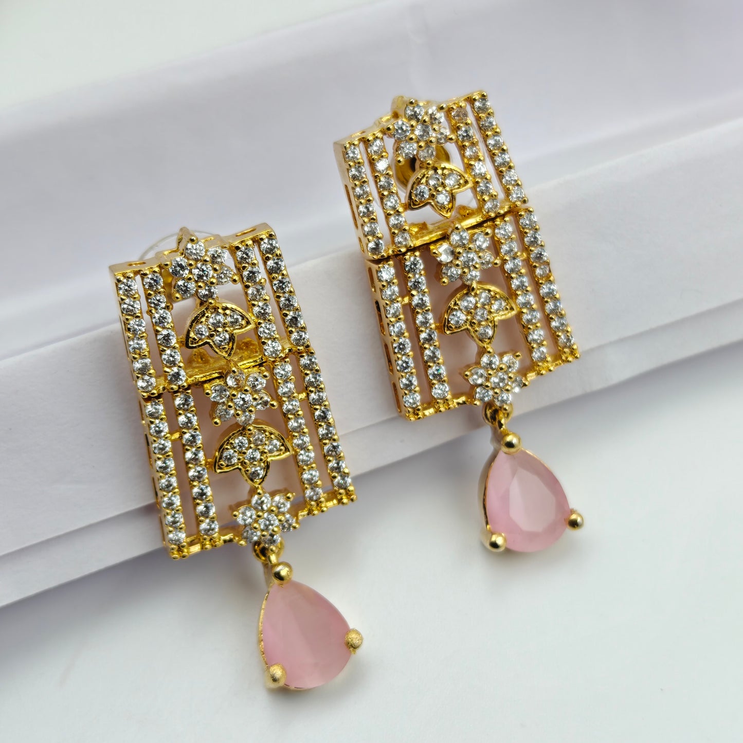 9116/9121 / 9122 cz baby pink short necklace