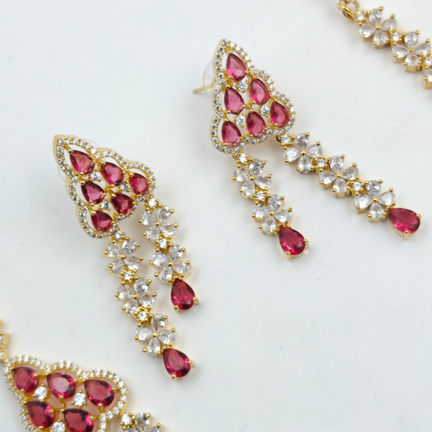 39457 GP 2 Layers Neckset Mint Red