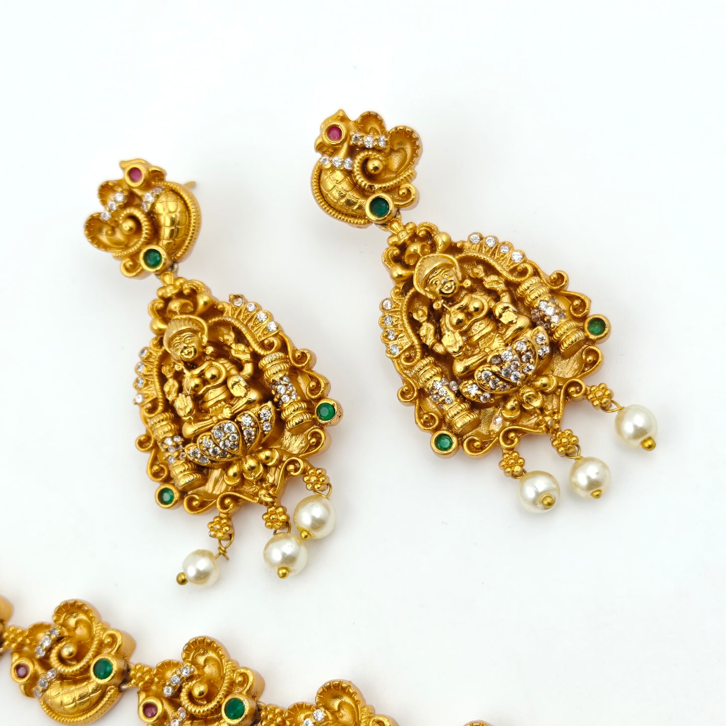 8511 Laxmi Long Matte Necklace Set