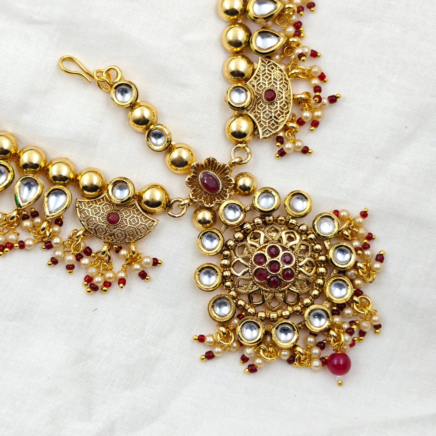 10572 / 10575 Kundan Matha Patti Hair Set