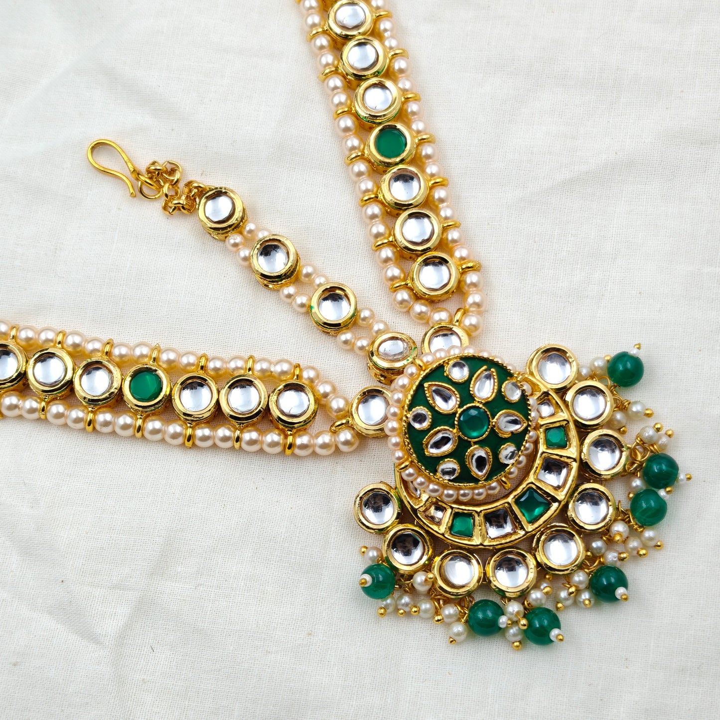 10555 MaangTika Mathapatti Kundan Headset