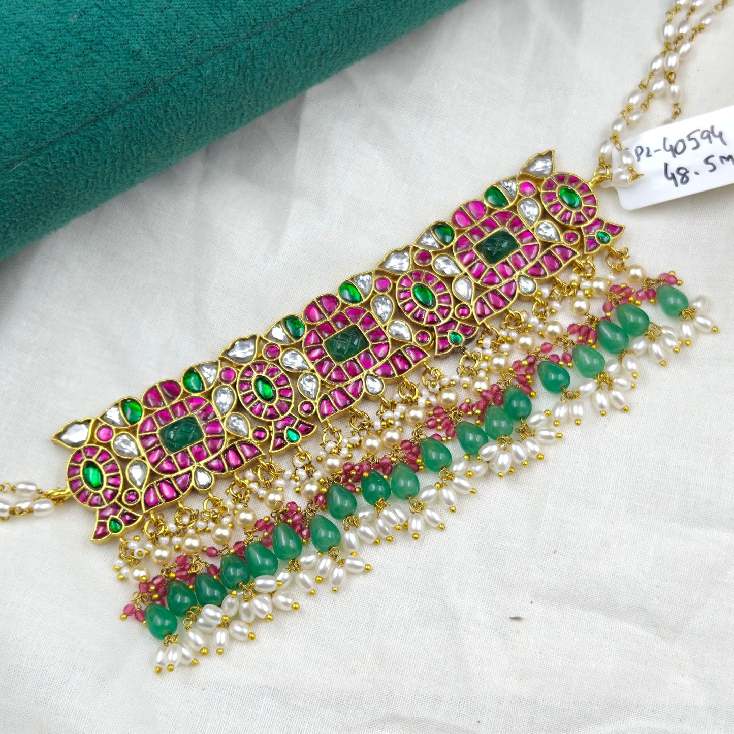 40594 Jadav Rice Pearls Choker