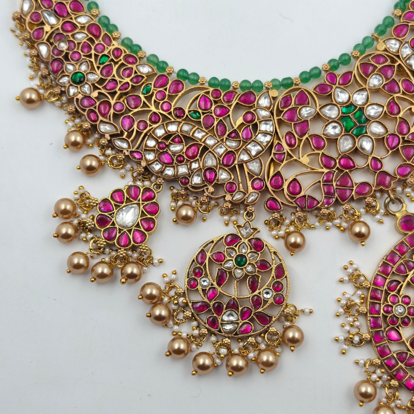 40807 Jadau Heavy Necklace Set With Big Locket