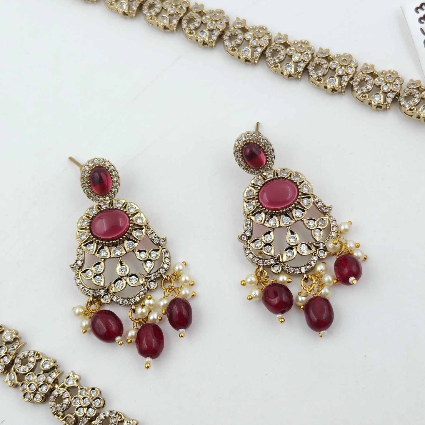 Lakshmi Victorian Long Red