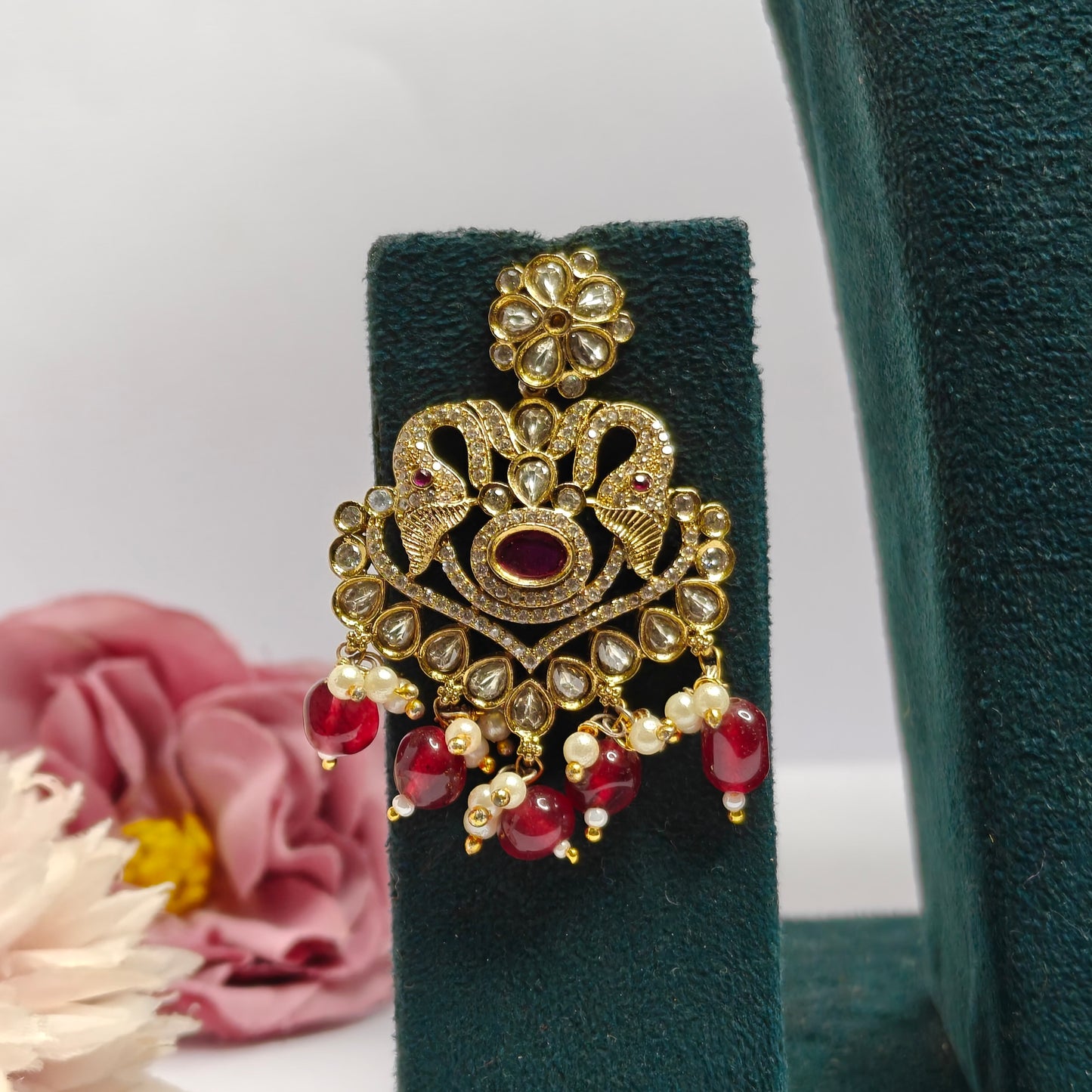 Victorian Necklace Set Red