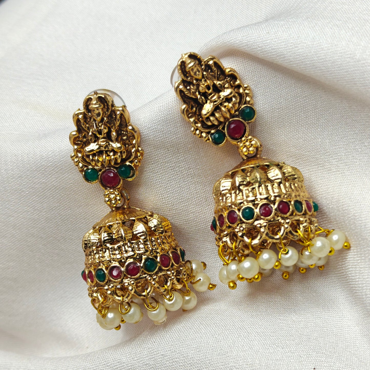 39803 Laxmi Locket Long Combo Necklace Set