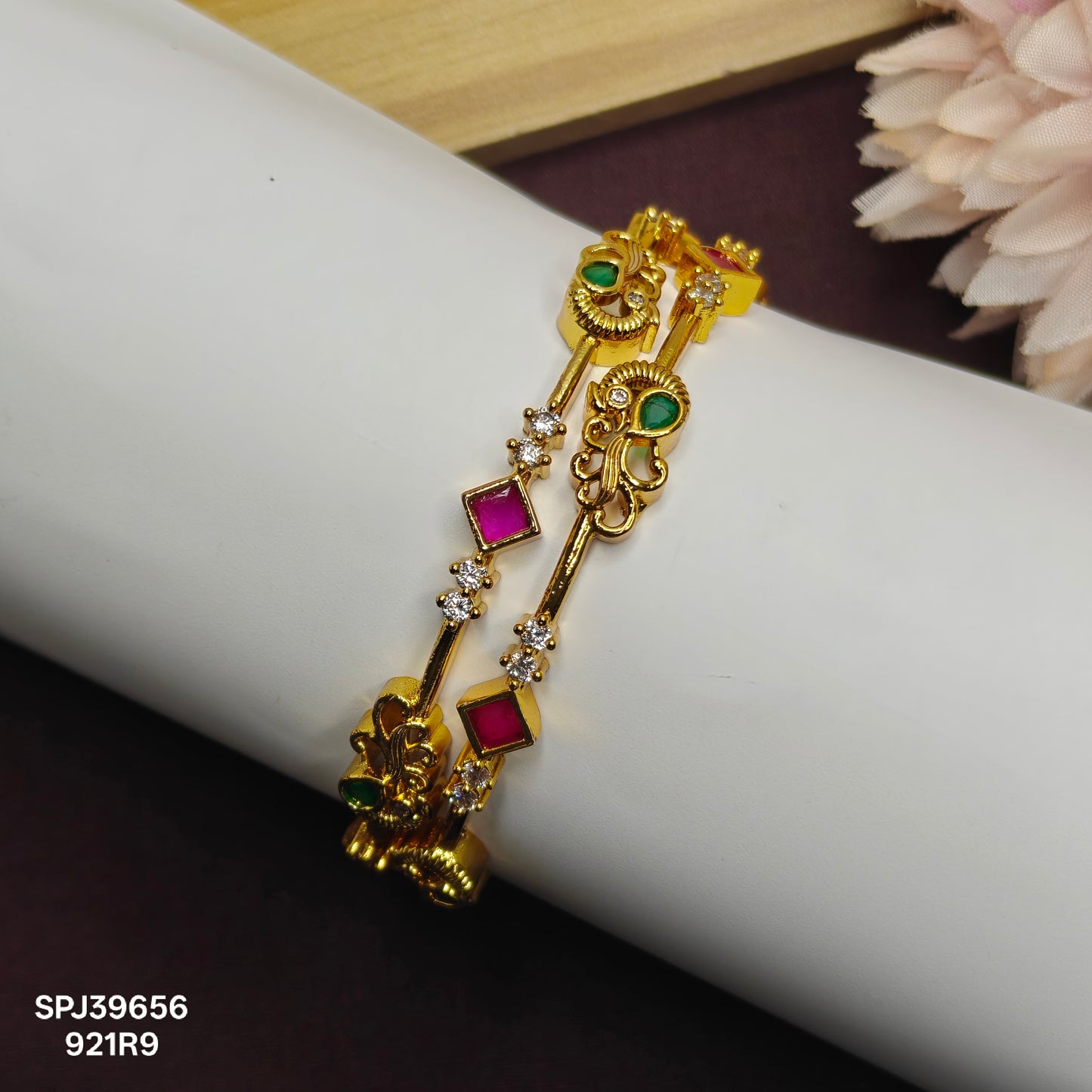 Nakshi peacock bangles simple pattern