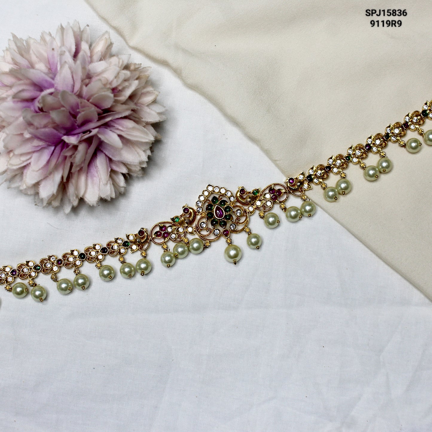 15386 GP Double Peacock Chain Vaddanam