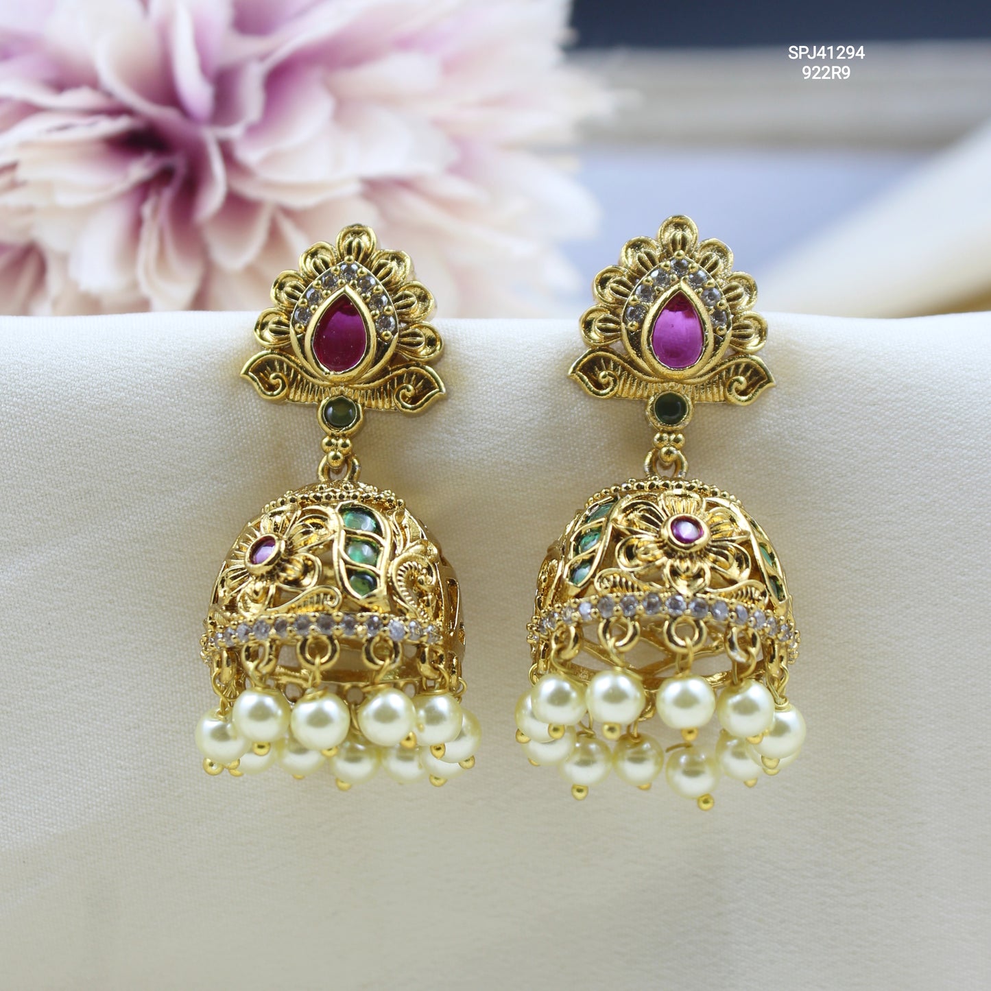 41294 Matte Multi Jhumki