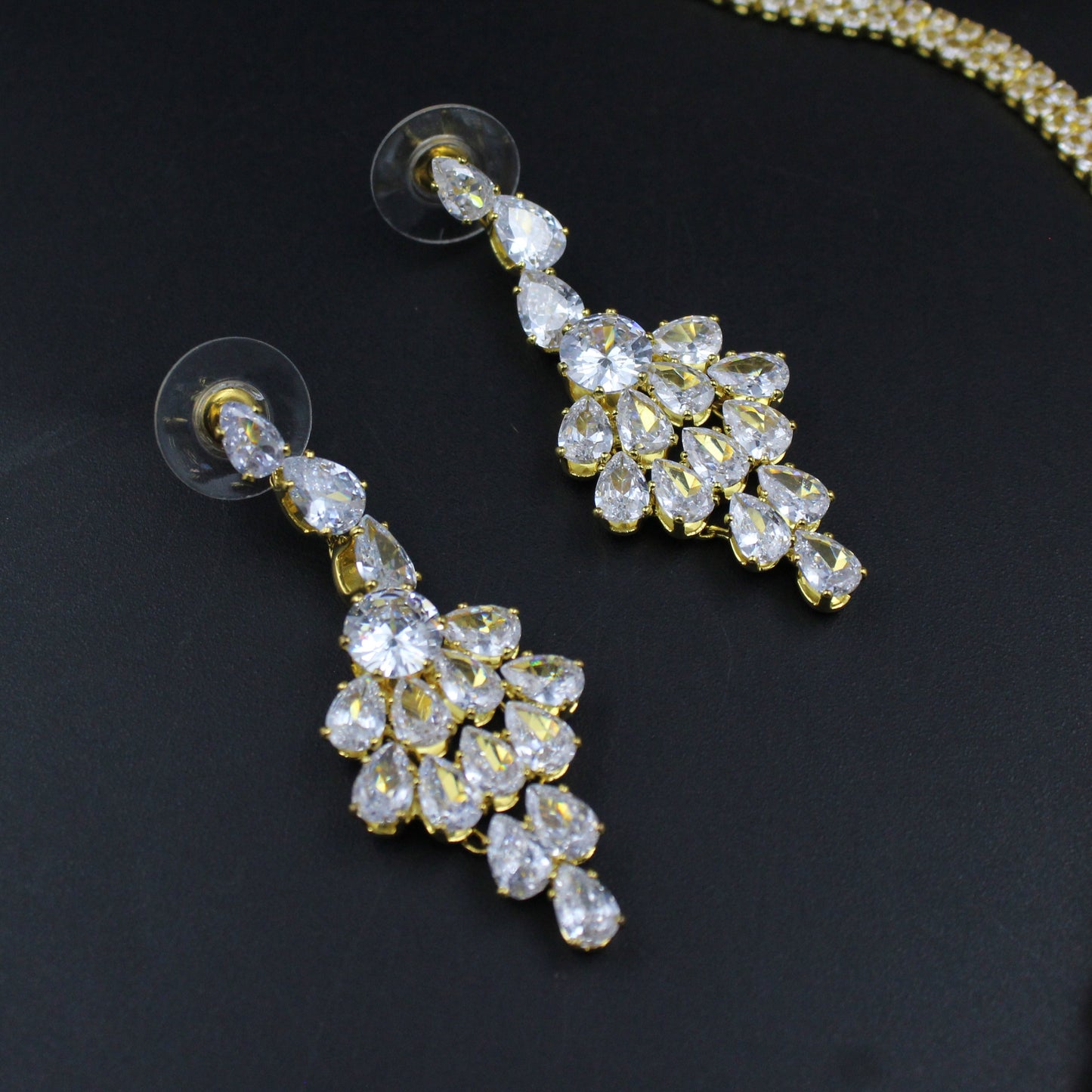 9674 GP UnCut Stone Necklace Set