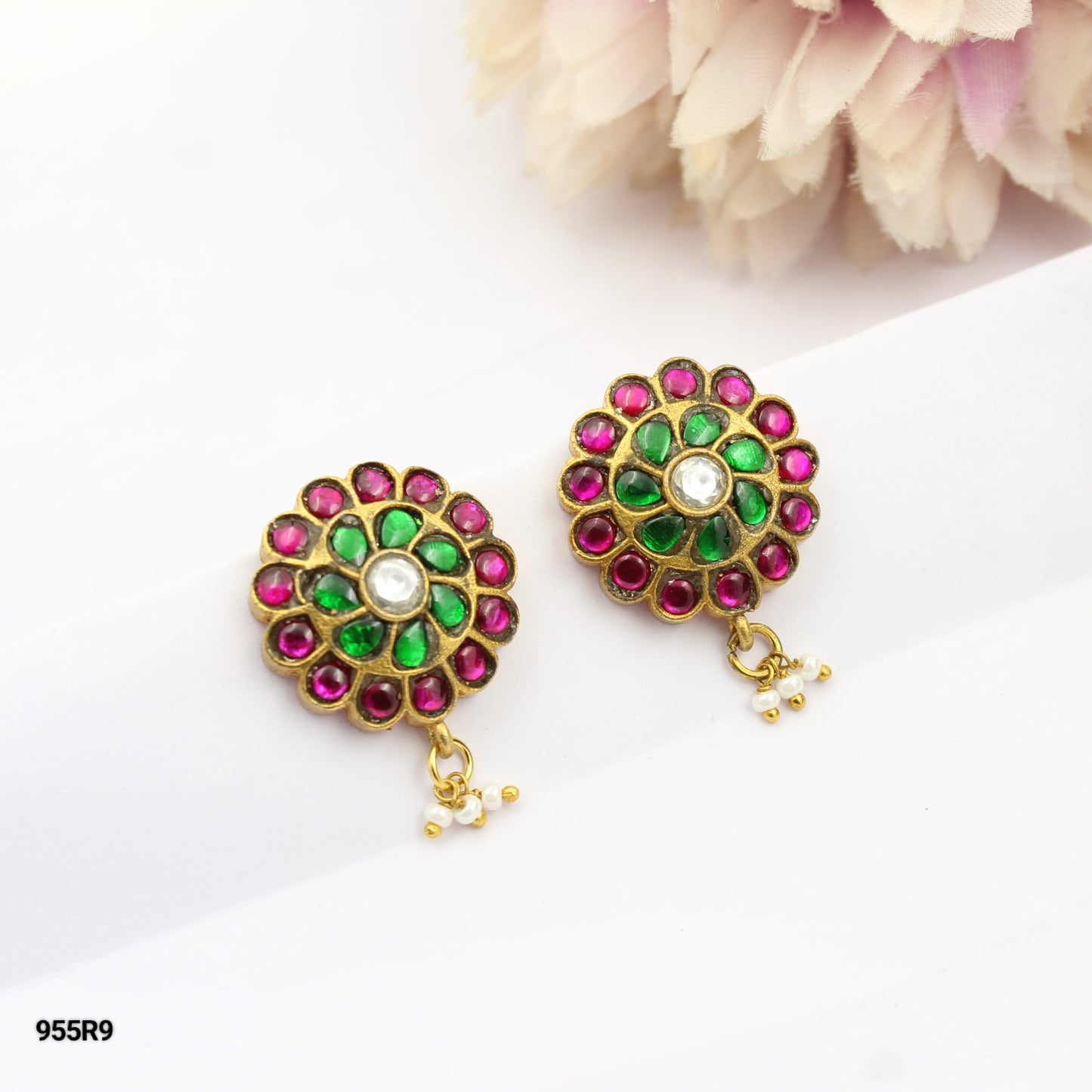 Jadau kundan flower bugadi