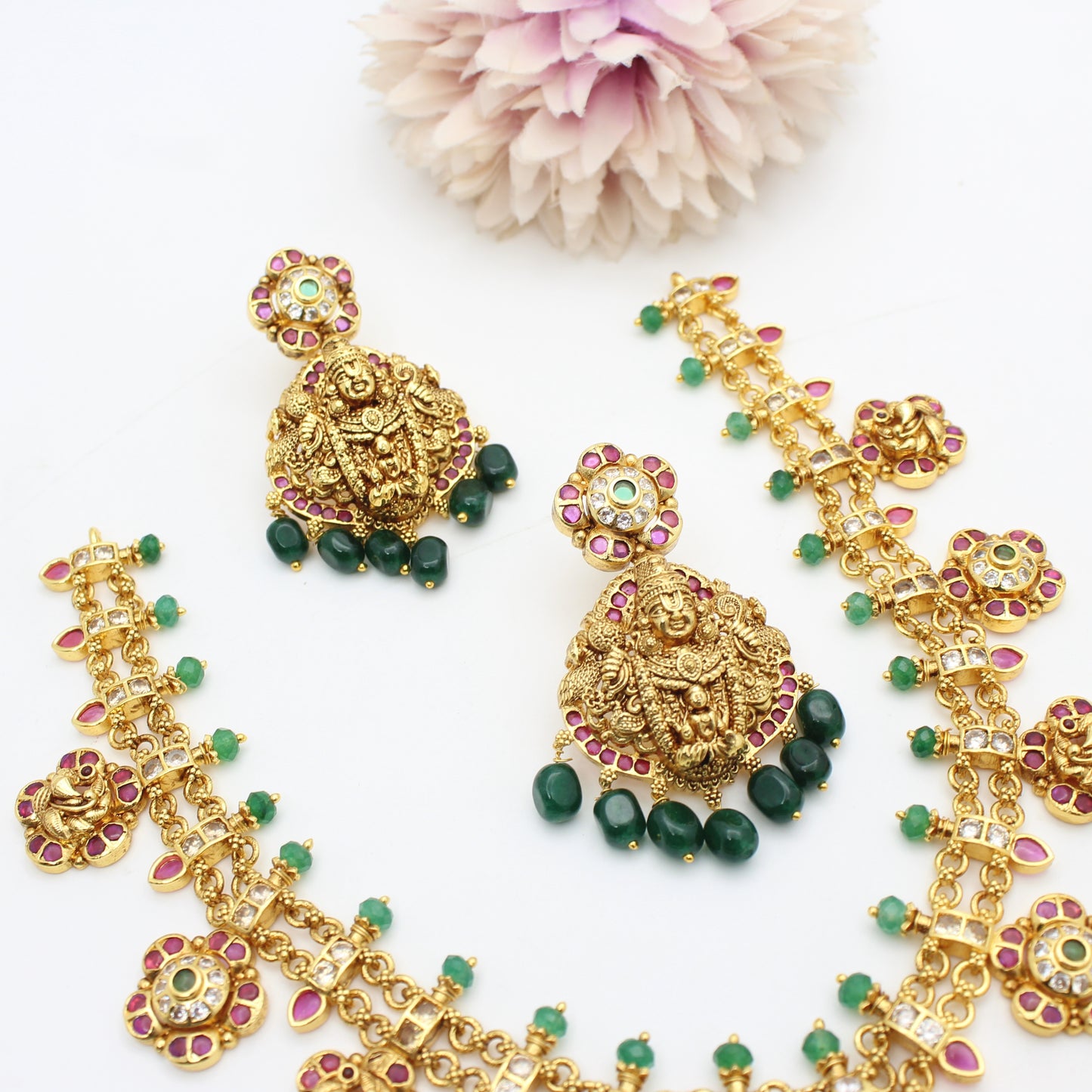 41411 Nakshi Multi Balaji Short Necklace