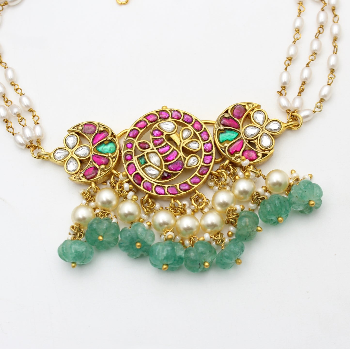 41503 Jadau Peacock Choker