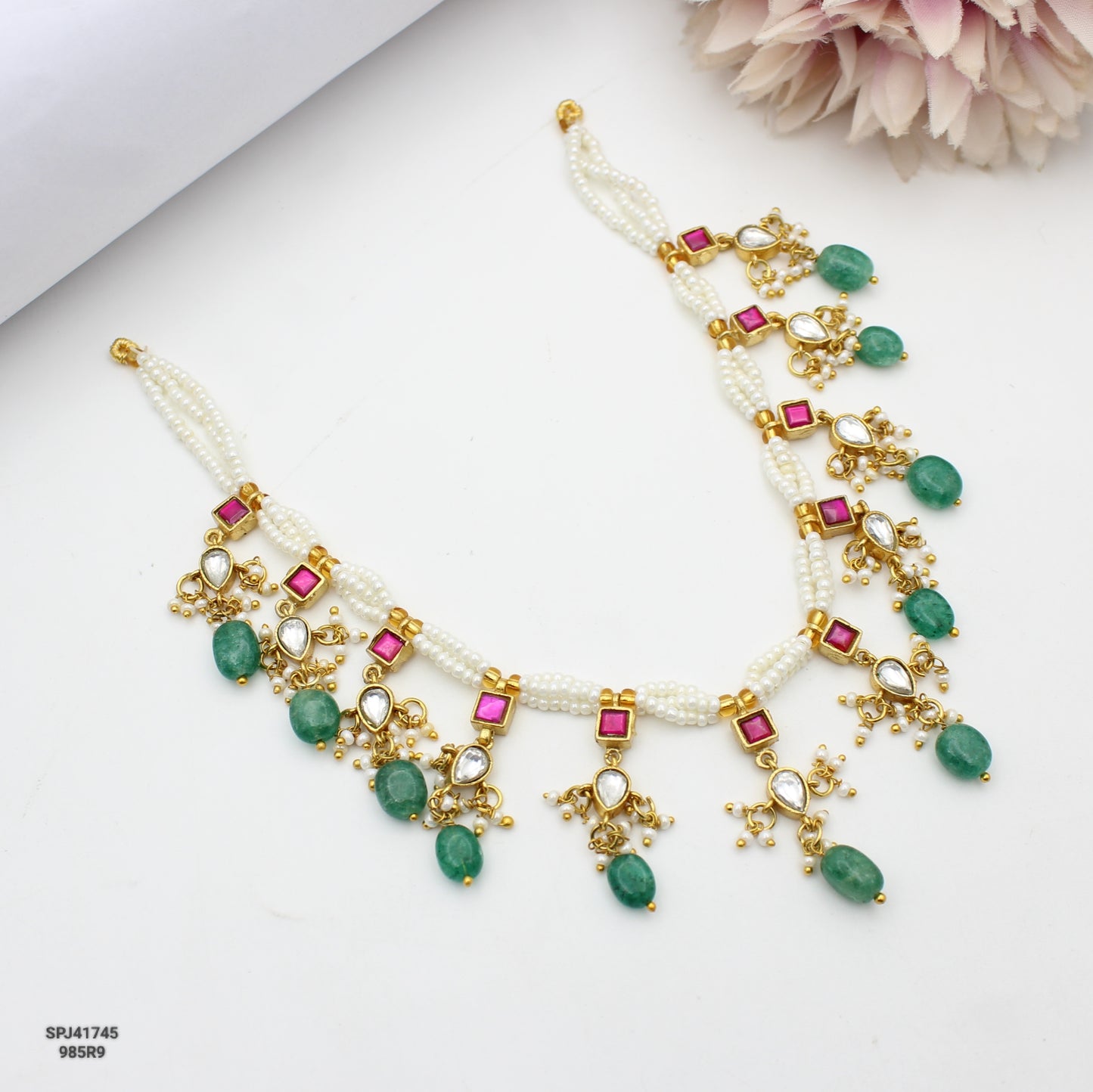 41745 Jadau Poth Necklace Without Earrings