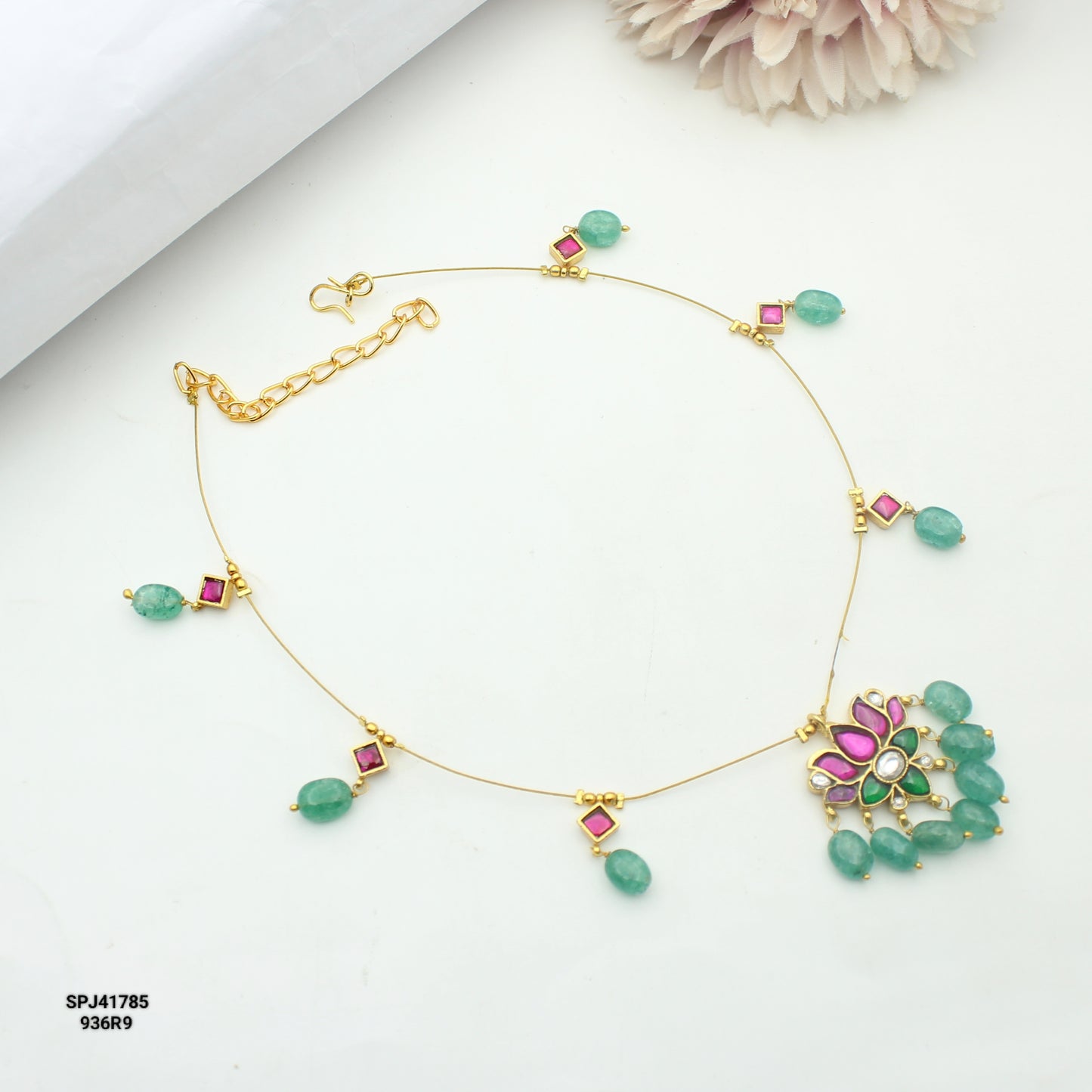 41785 Jadau Lotus Invisible Chain