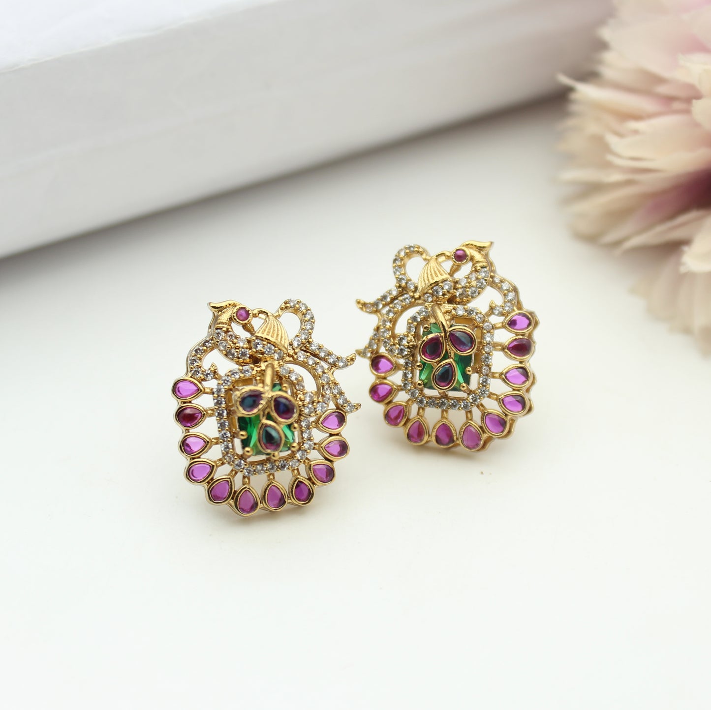 41789 Peacock Pendant Set
