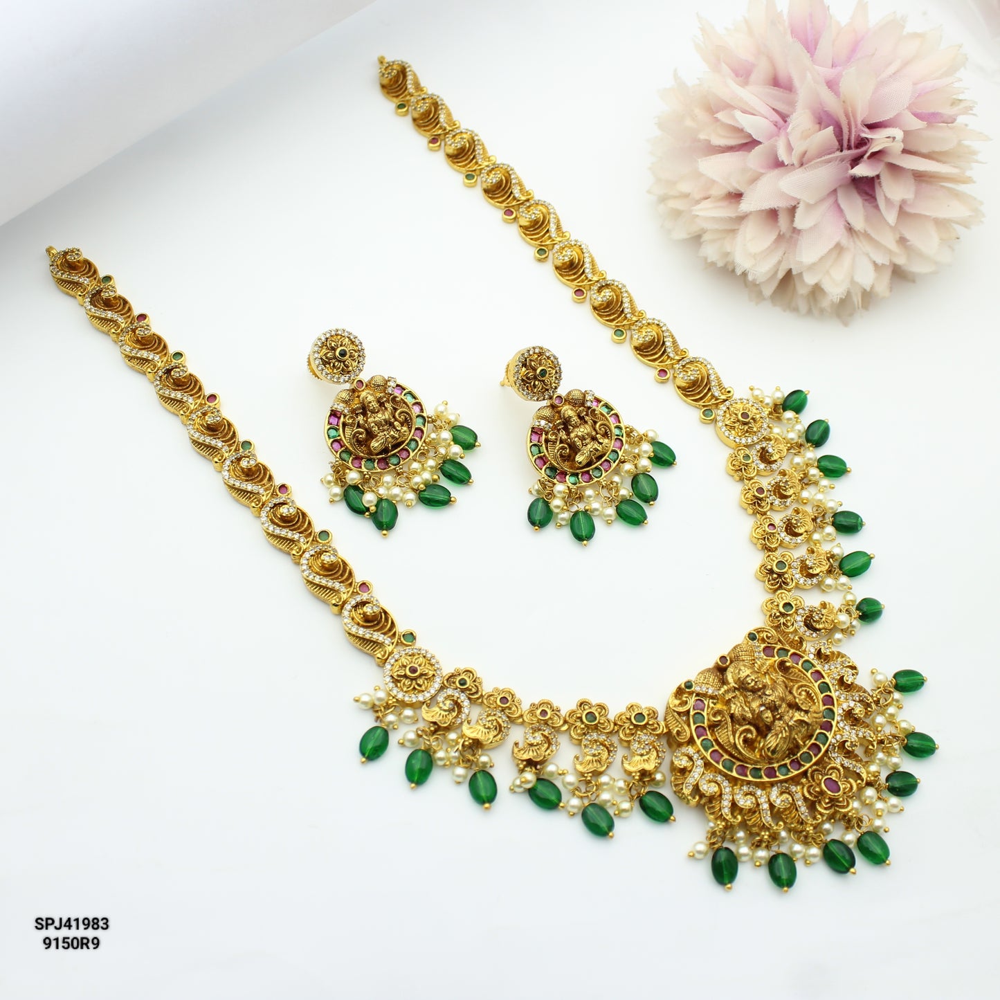41983 Nakshi Laxmi Long Necklace Set