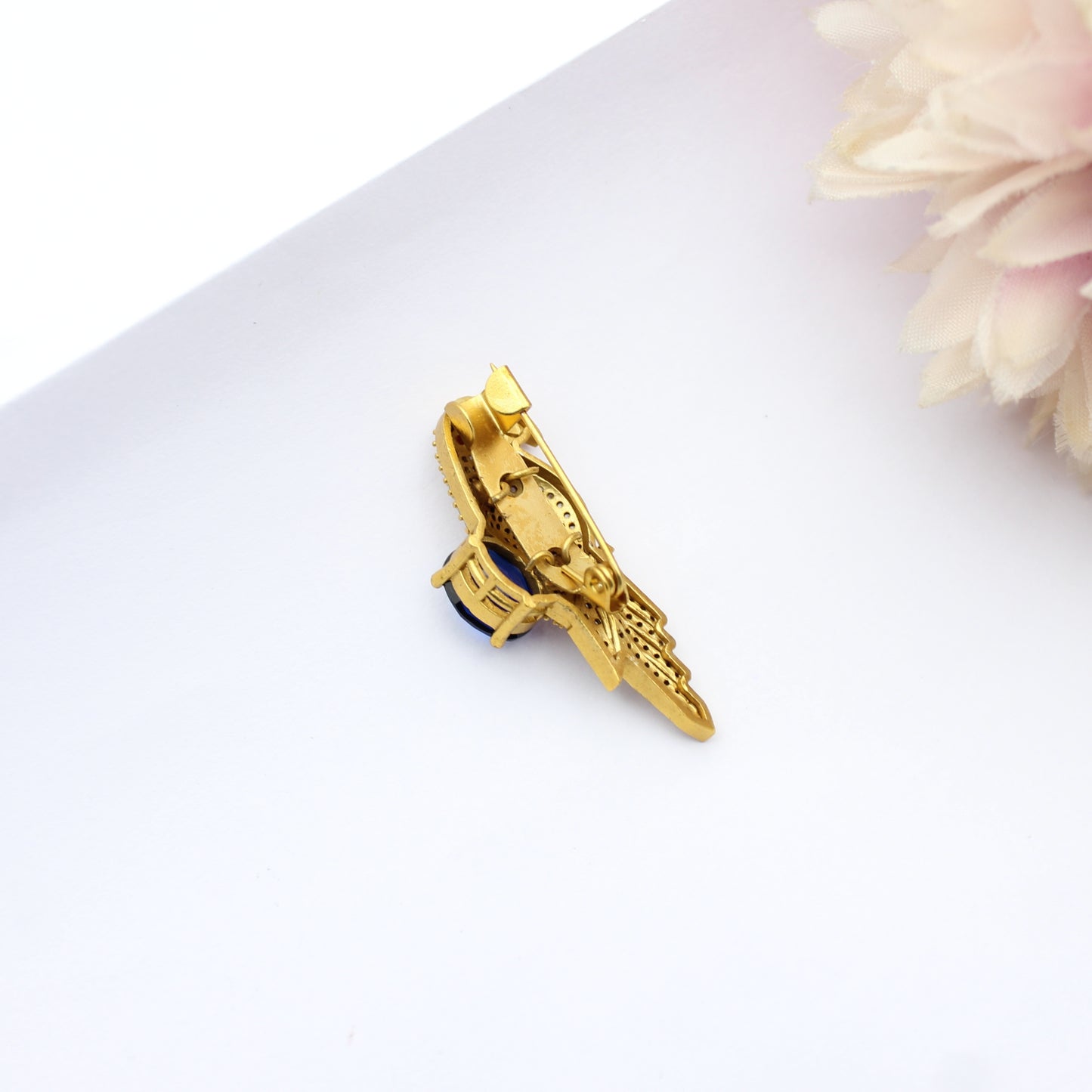 Parrot Brooch Navy Blue