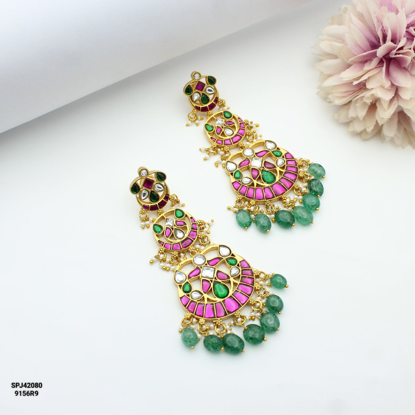 Jadau 3 Step Chandbali