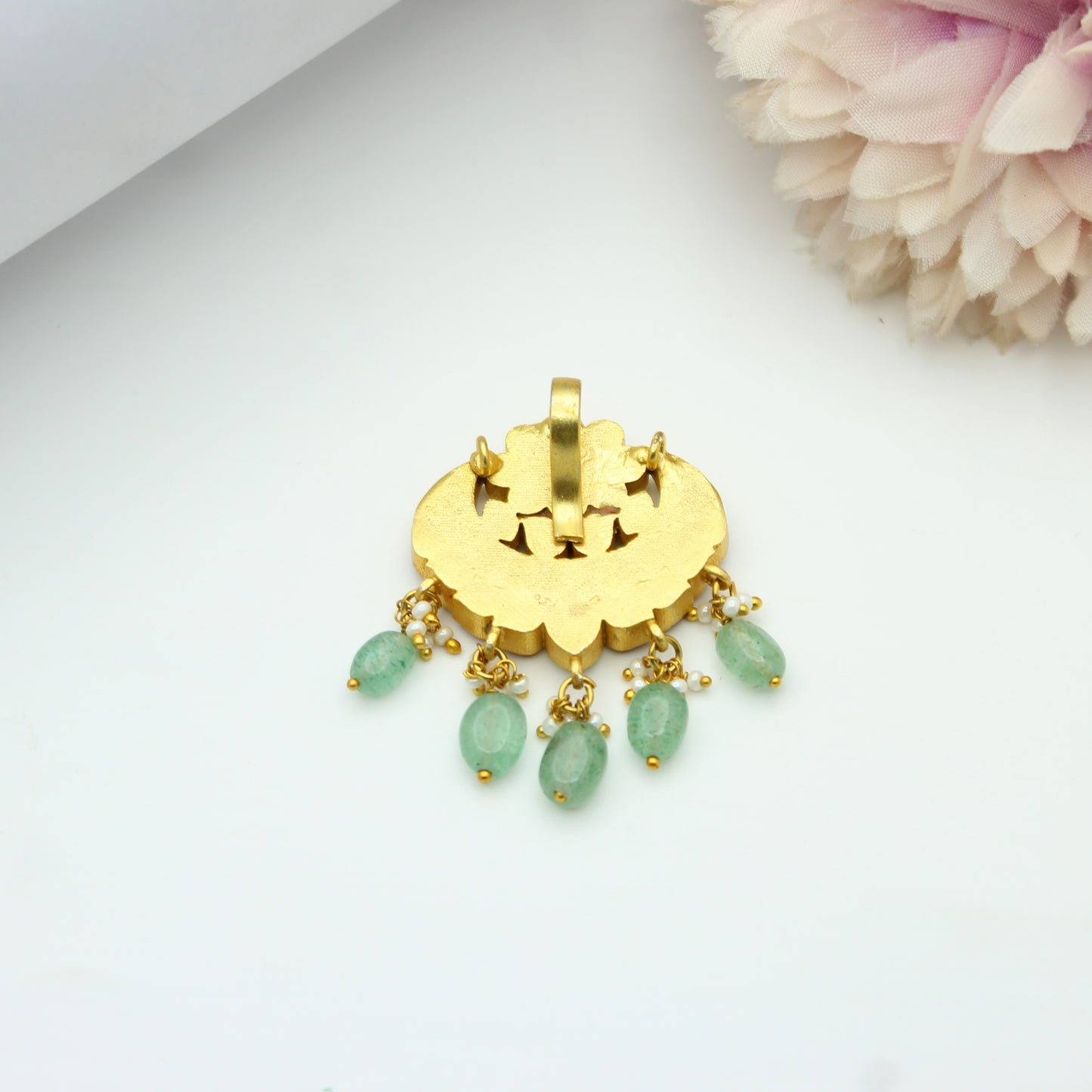 Jadau Flower Pendant