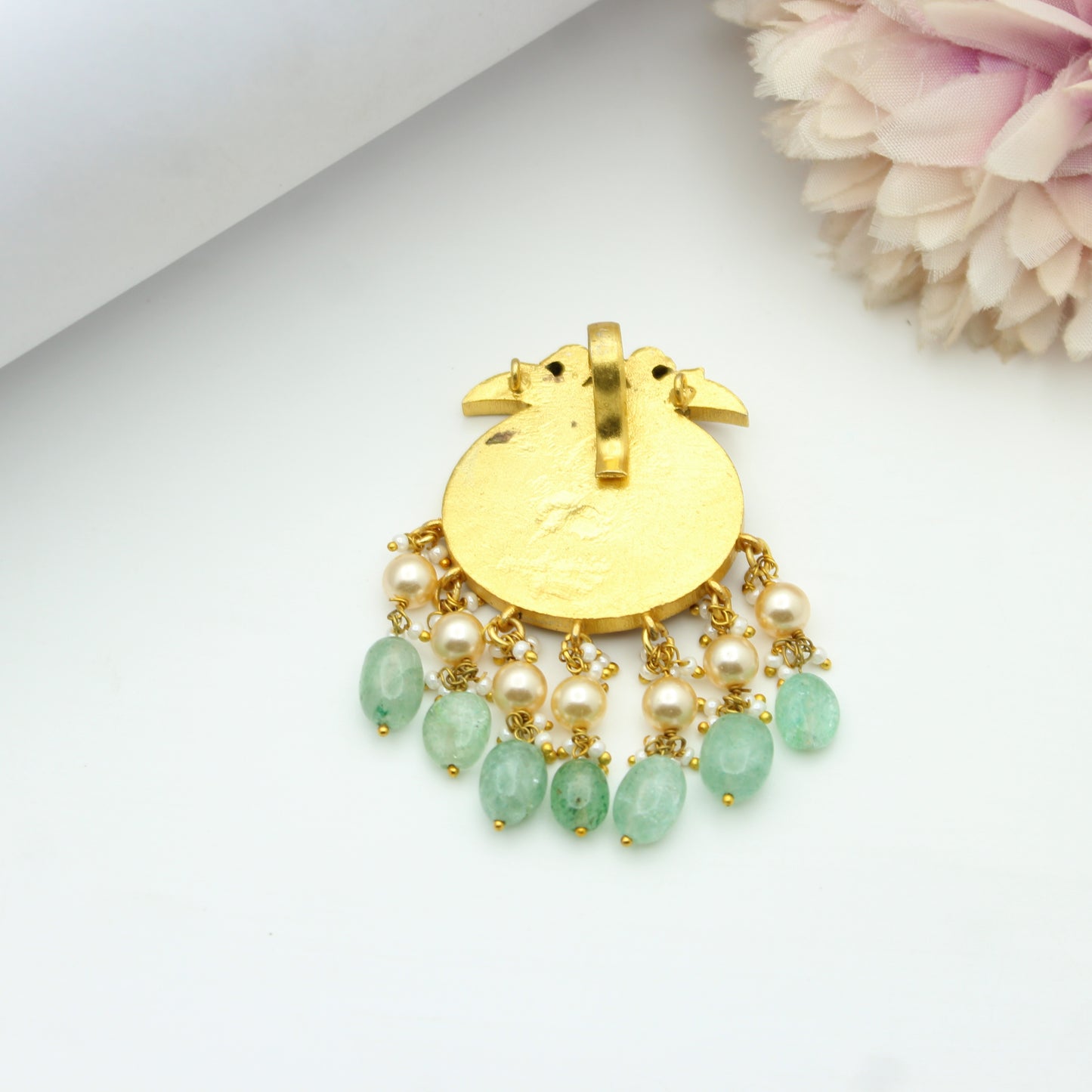 Jadau Peacock Pendant