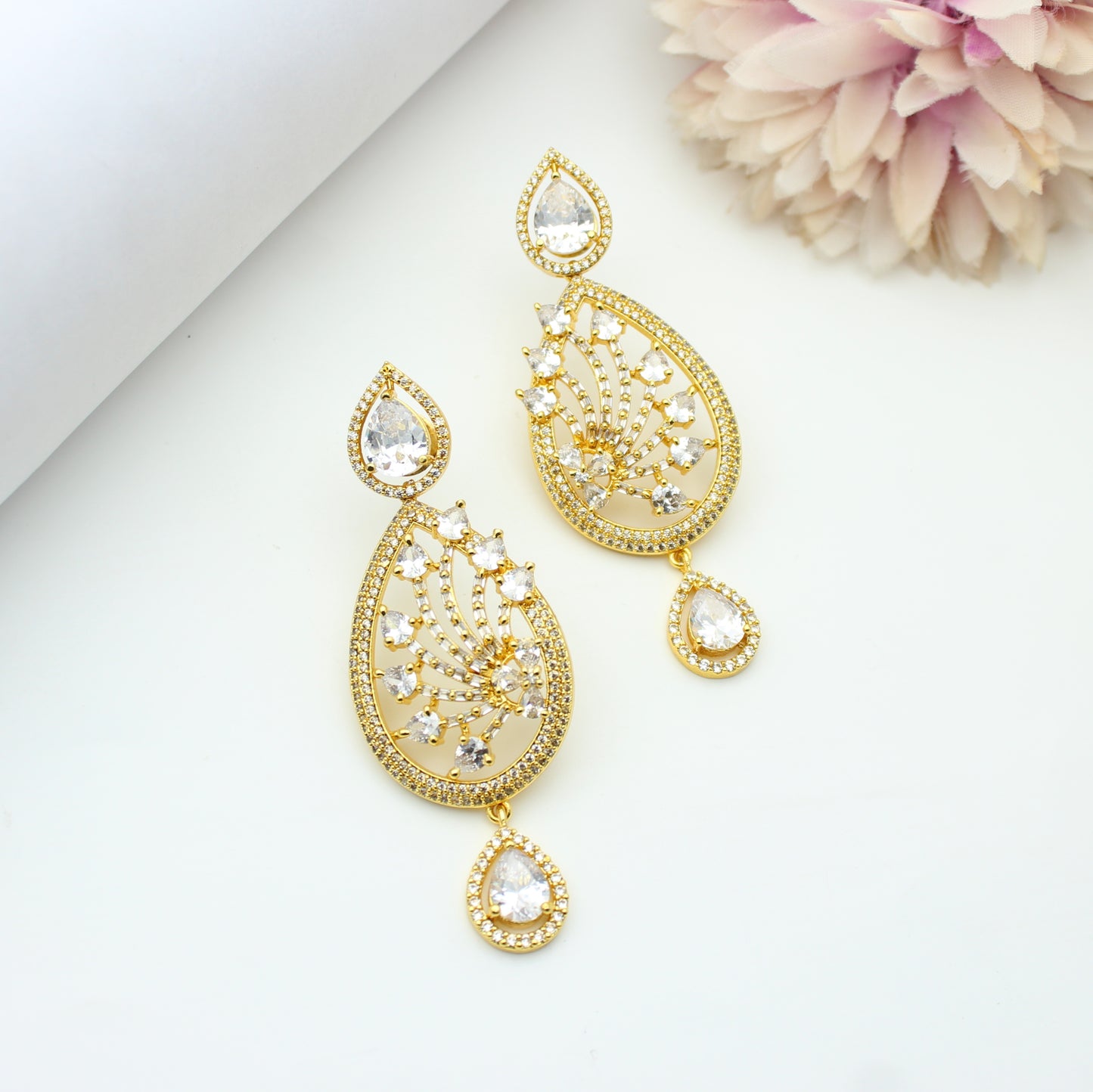 GP Earrings Full White