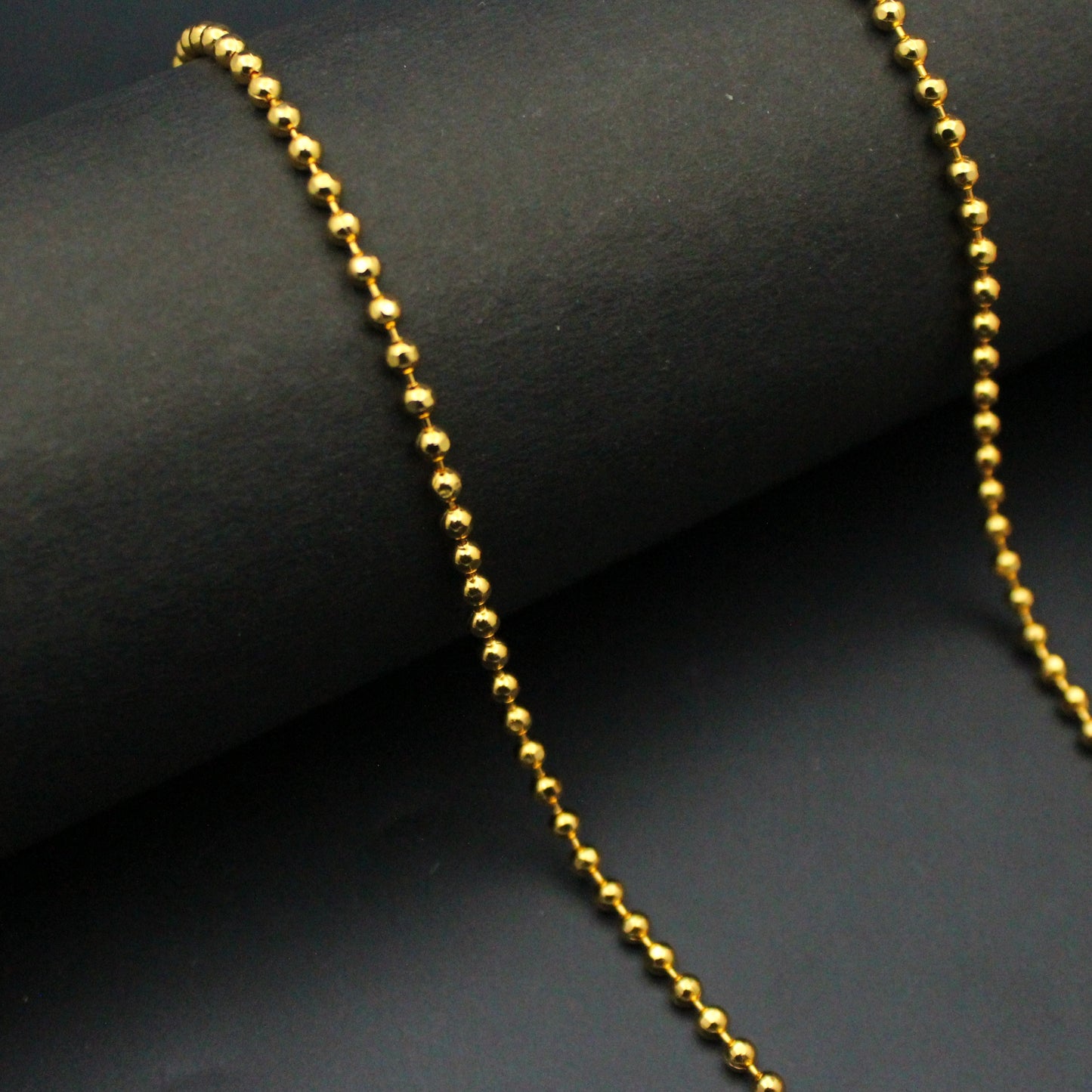 Gold Ball Small Chain 24"