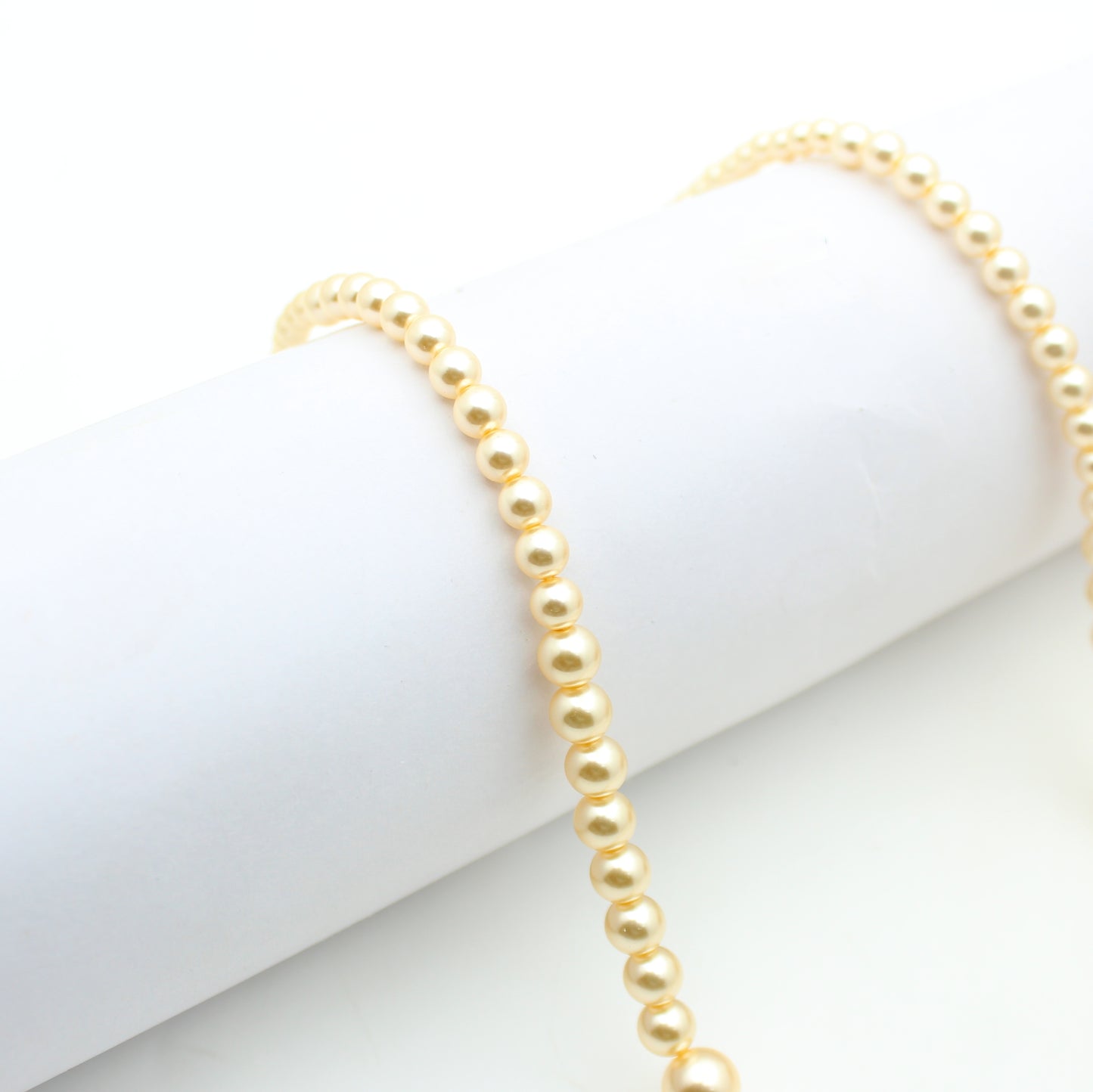 42095 Single Line Swarovski Pearls Mala (8.4 Inches)