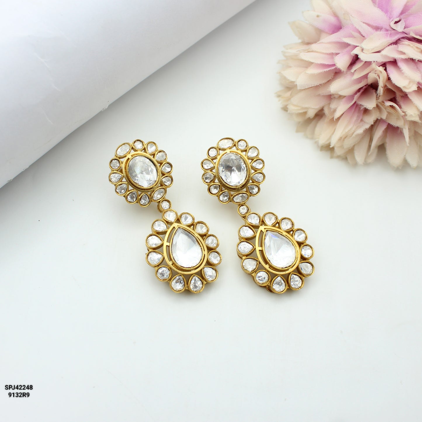 42248 Victorian Moissanite Earrings