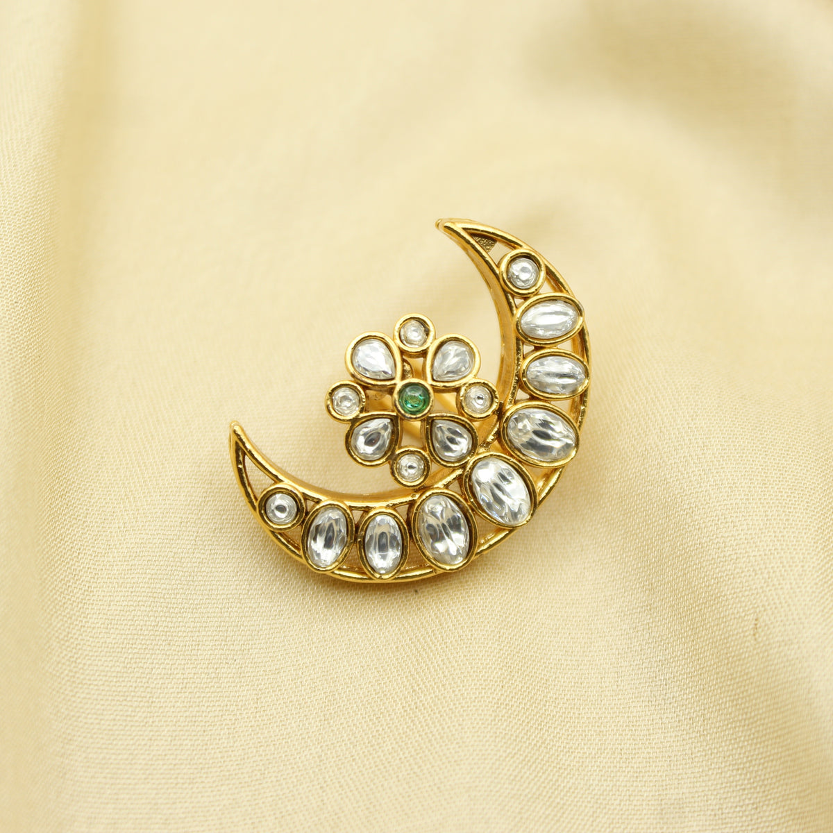 42264 Victorian Peacock Green Stone Suryudu & Chandrudu