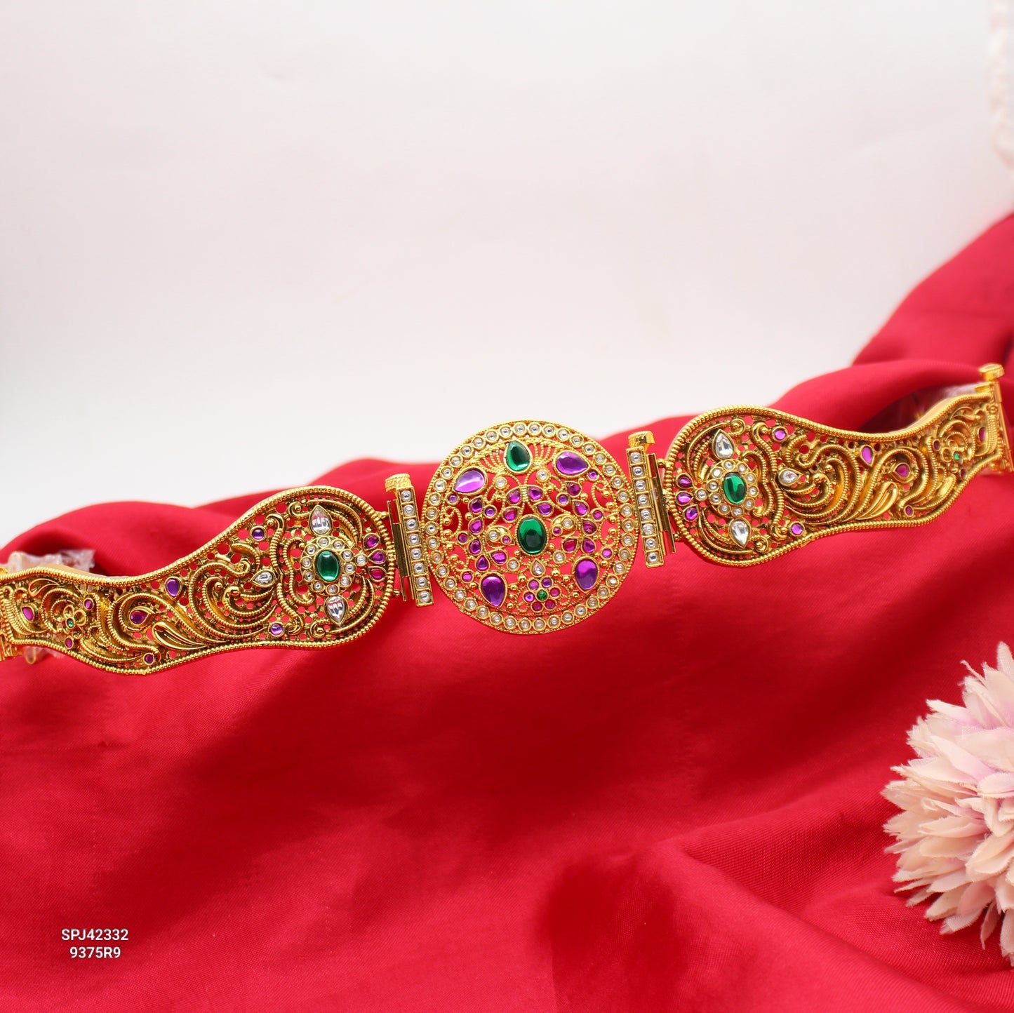Jadau Nakshi Double Peacock Full Multi Vaddanam