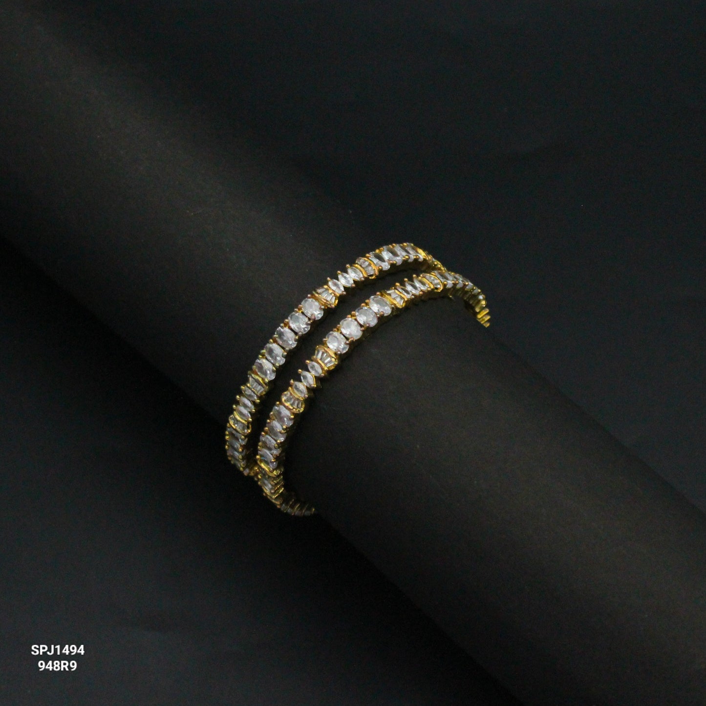 1494 GP Full White Bangles