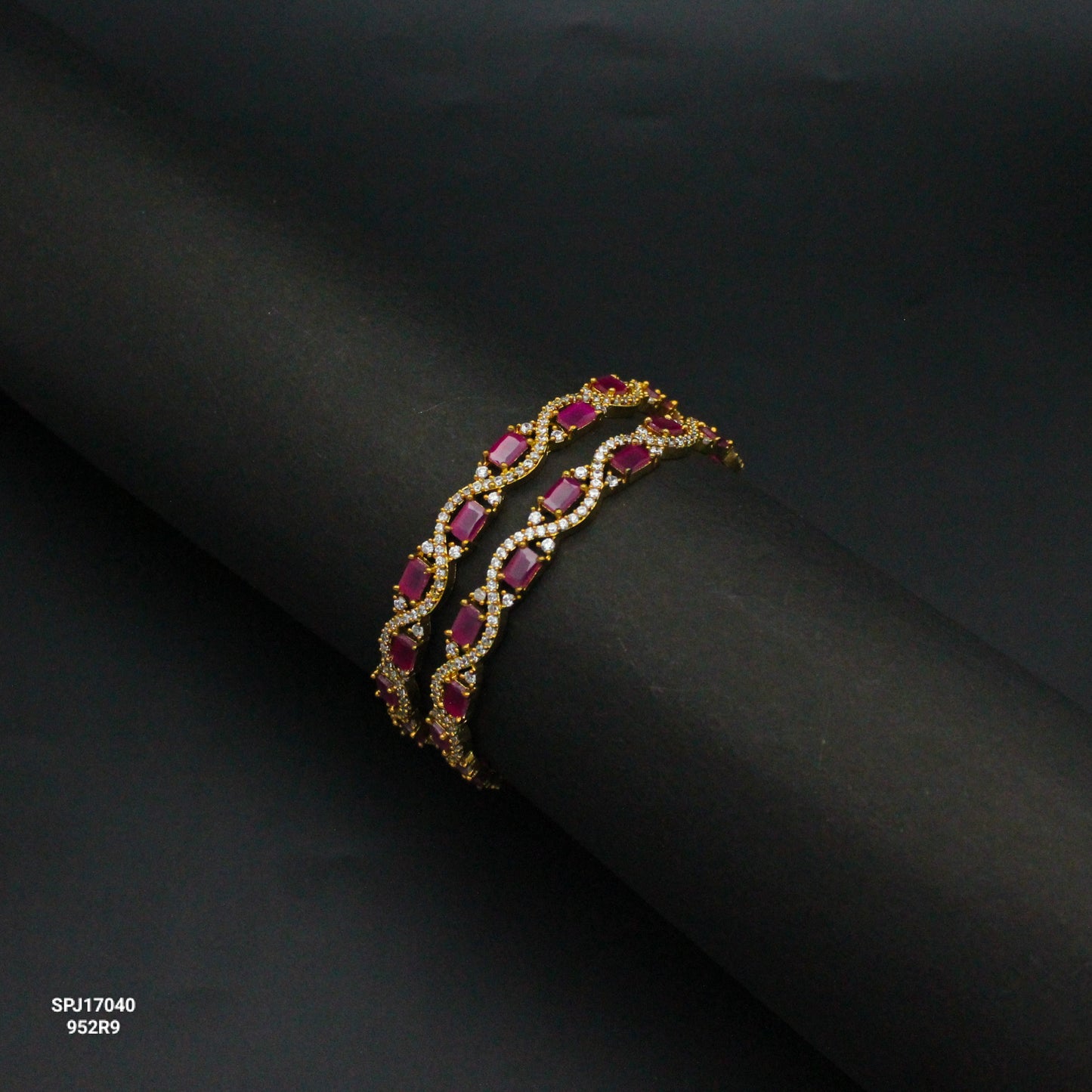 17040 GP Red Stone Bangles