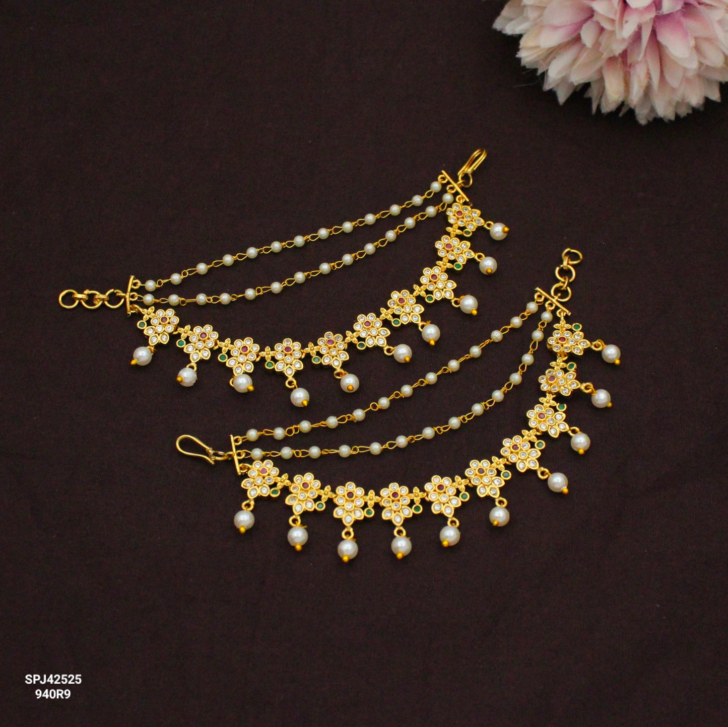 42525 Pearl Floral AD Champaswaralu
